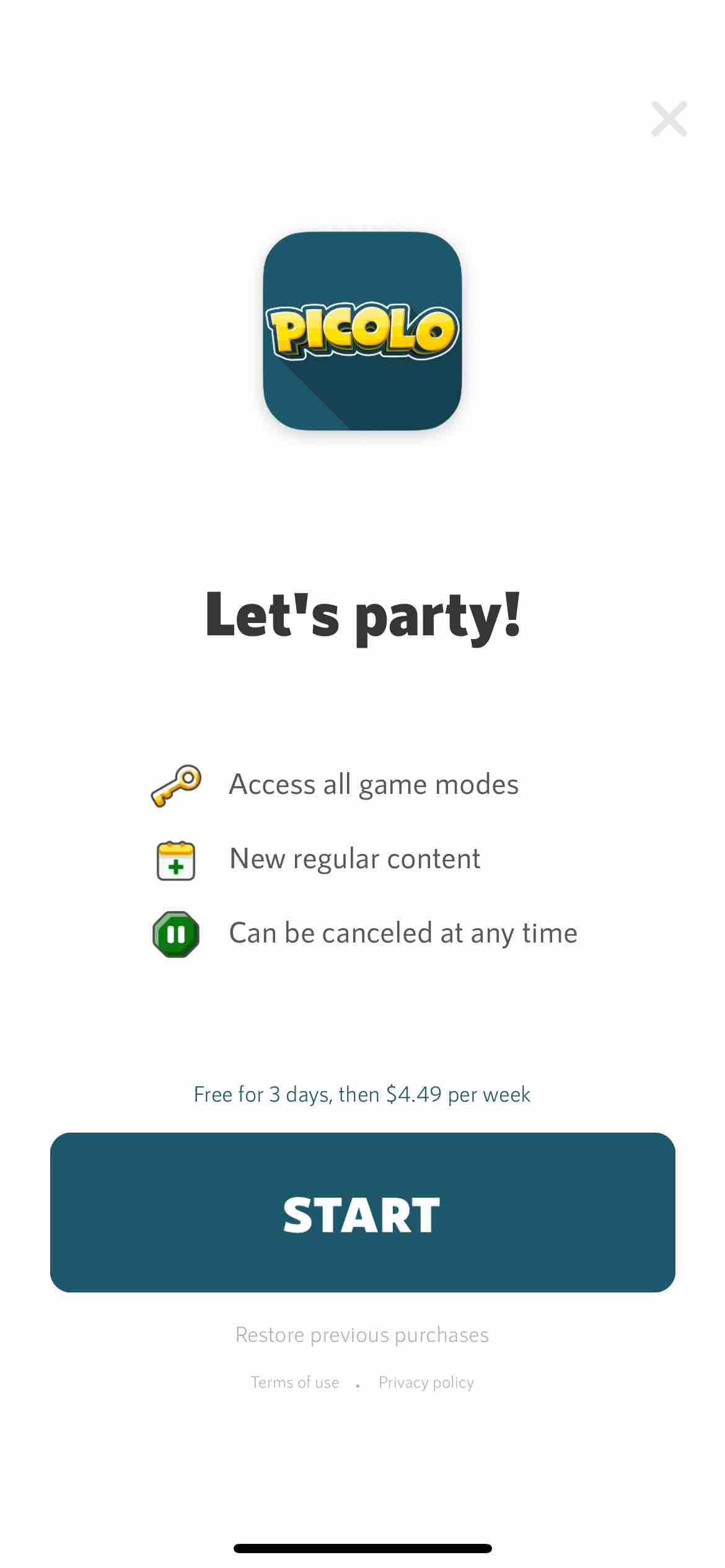 Picolo · Party game