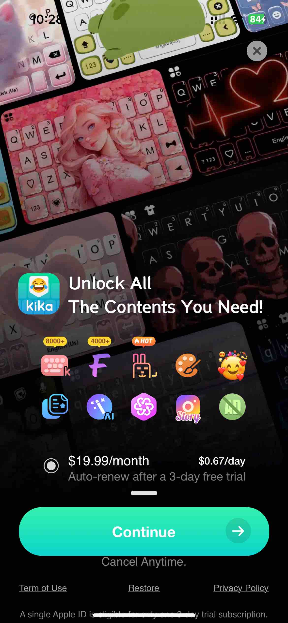 Kika Keyboard: Custom Themes