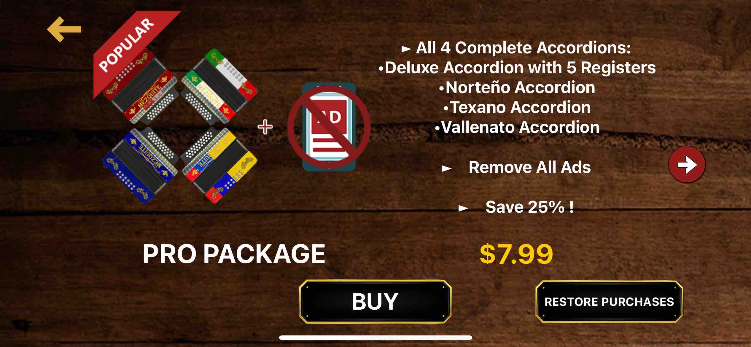 Mezquite Diatonic Accordion