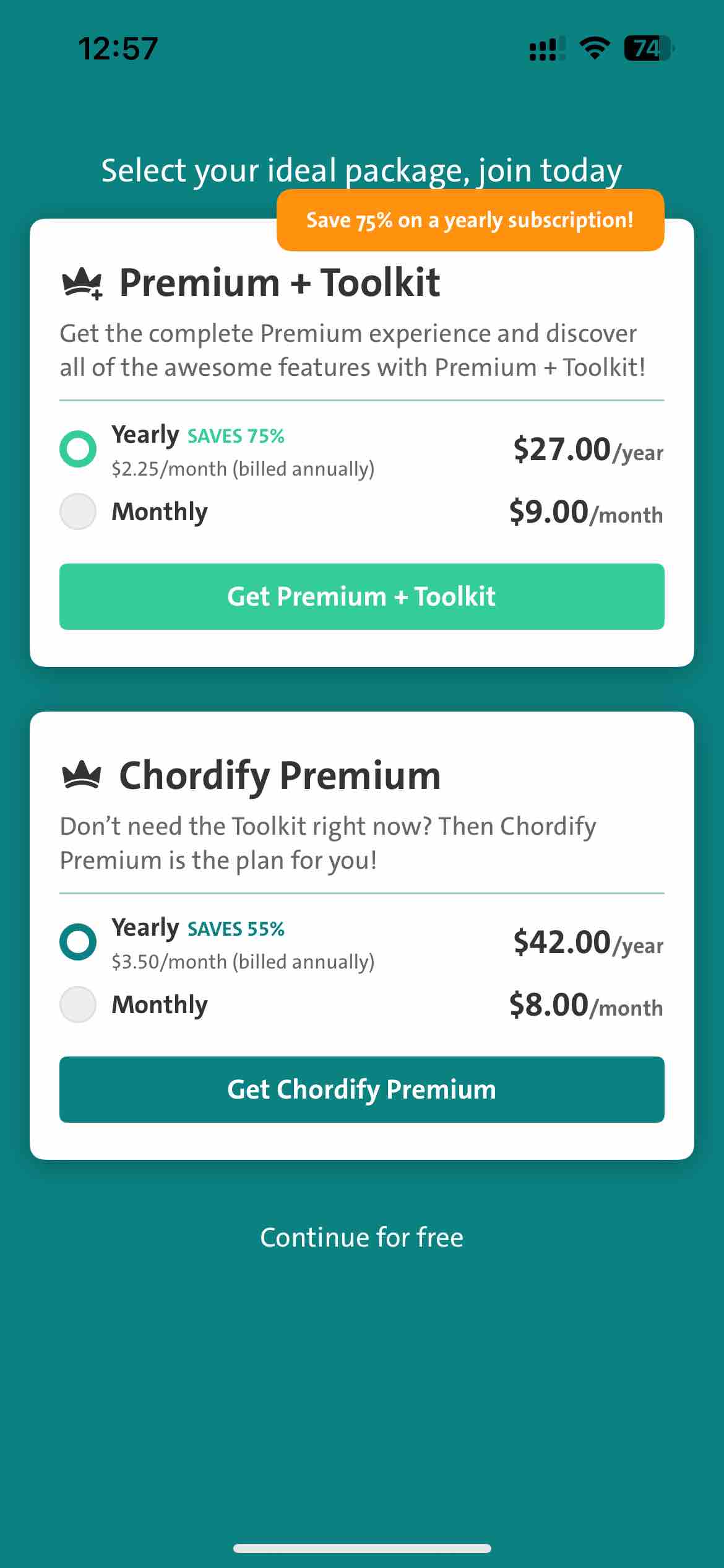 Chordify: Songs, Chords, Tuner