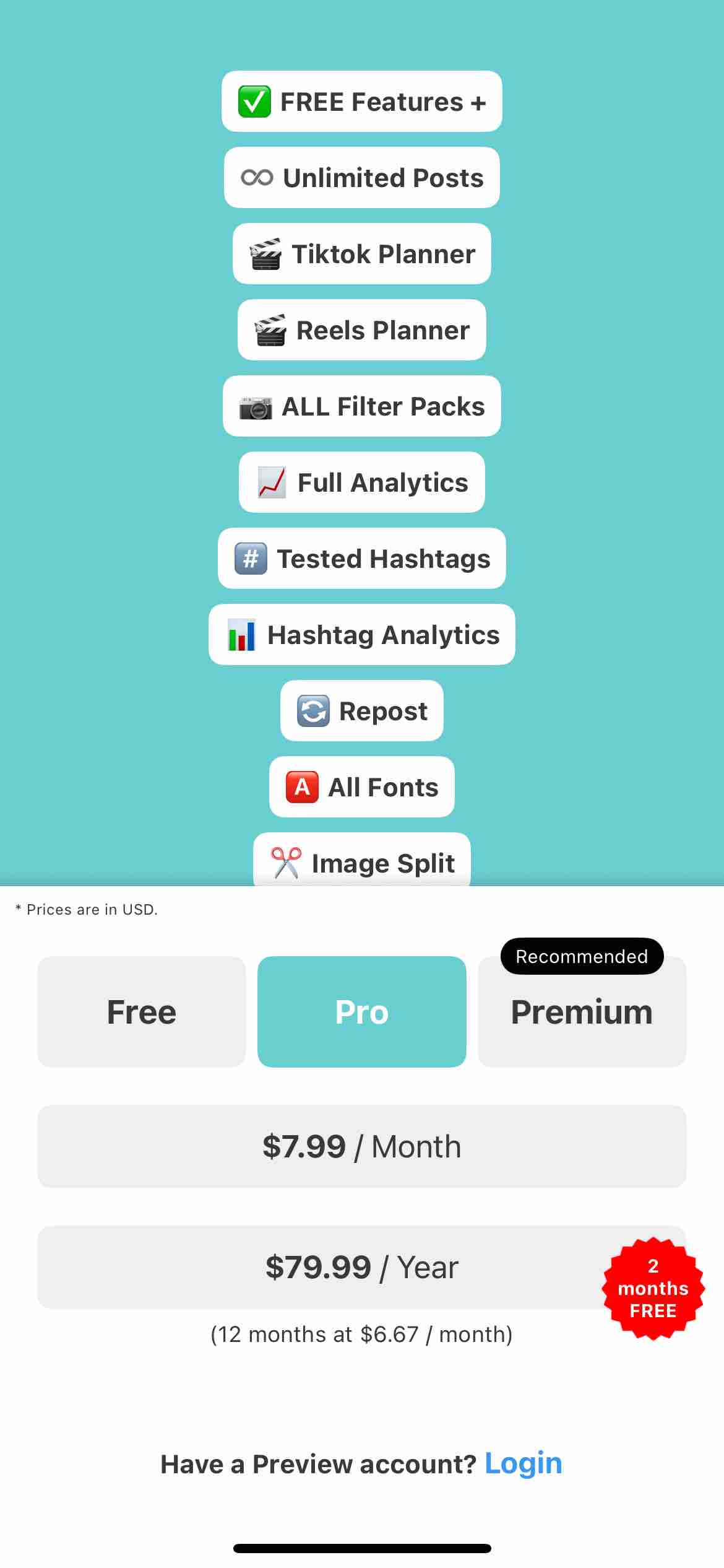 PREVIEW: Planner for Instagram
