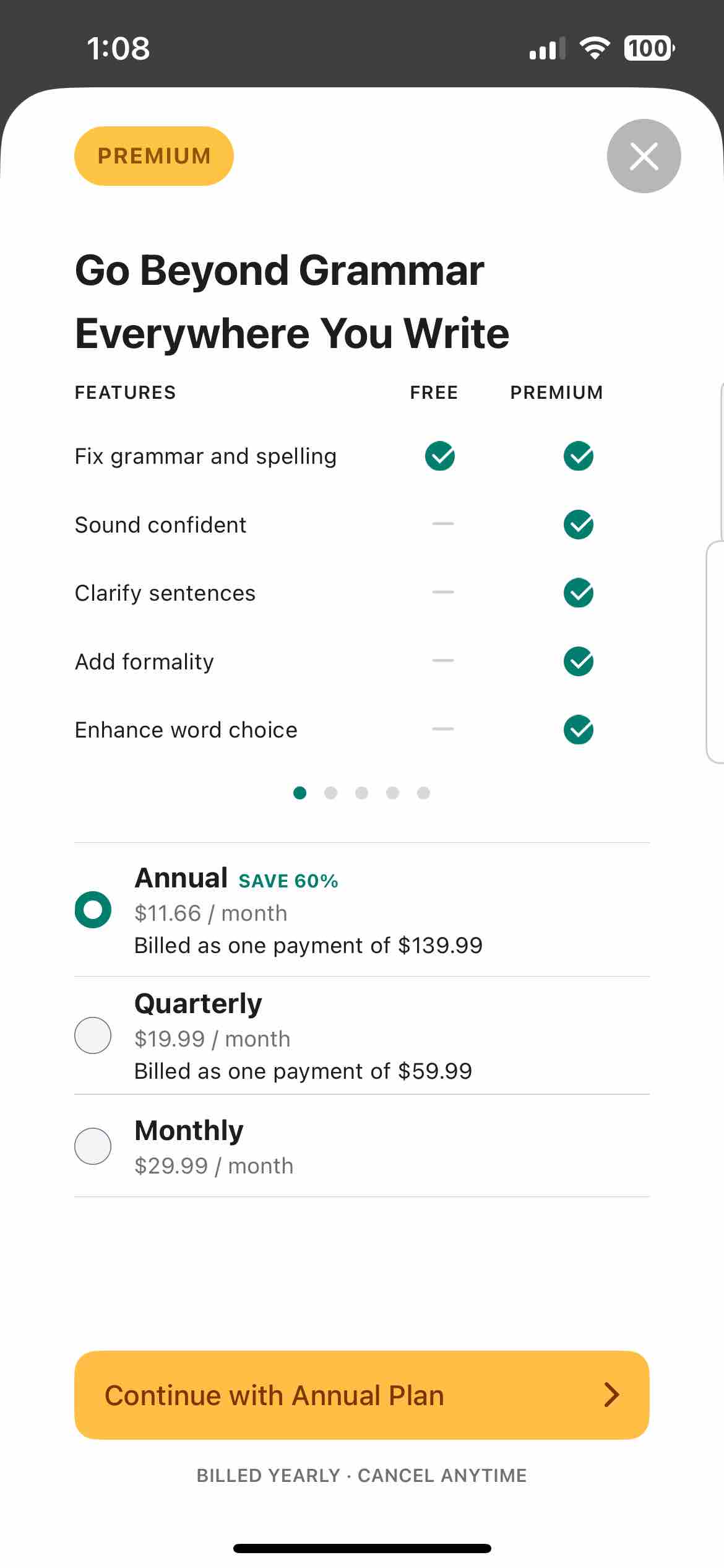 Grammarly: AI Keyboard & Notes