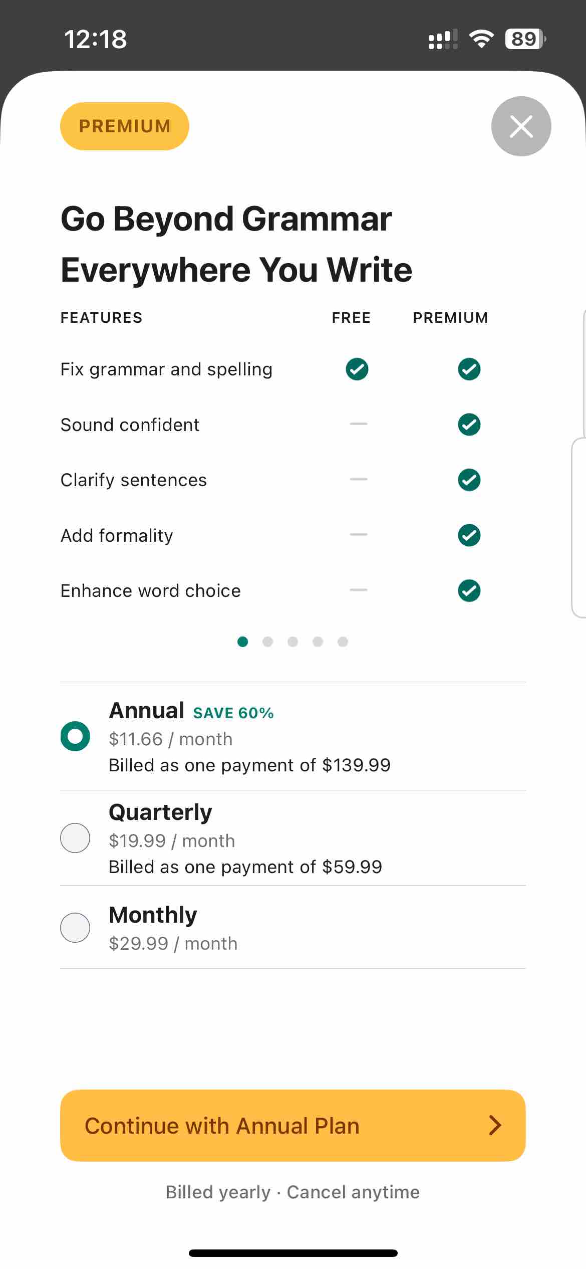Grammarly: AI Keyboard & Notes