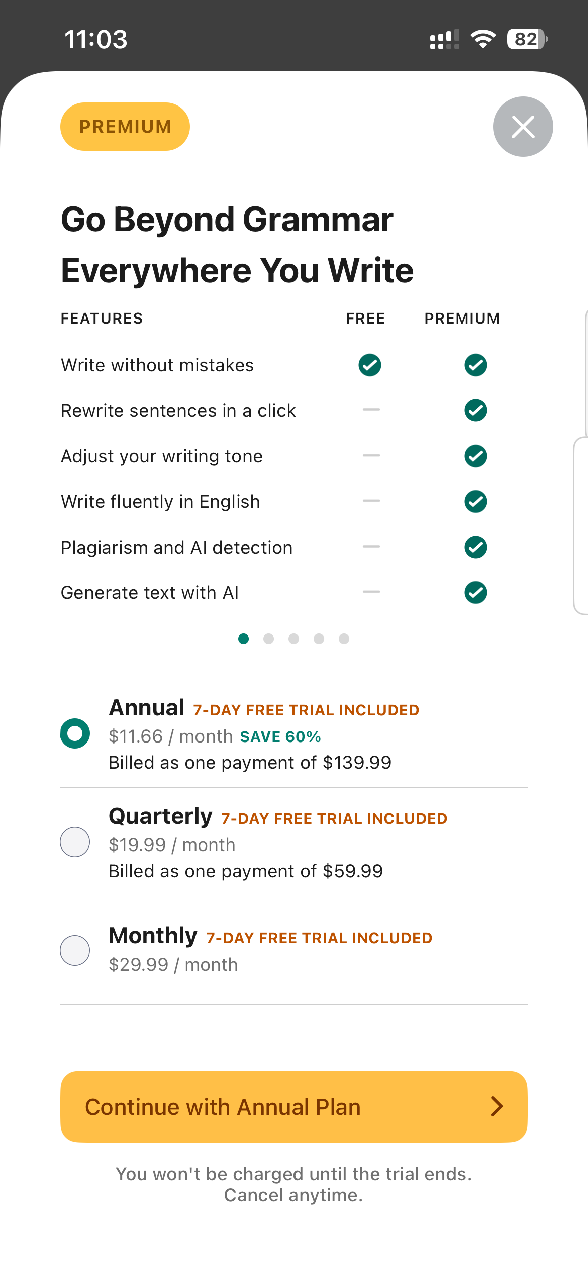 Grammarly: AI Keyboard & Notes