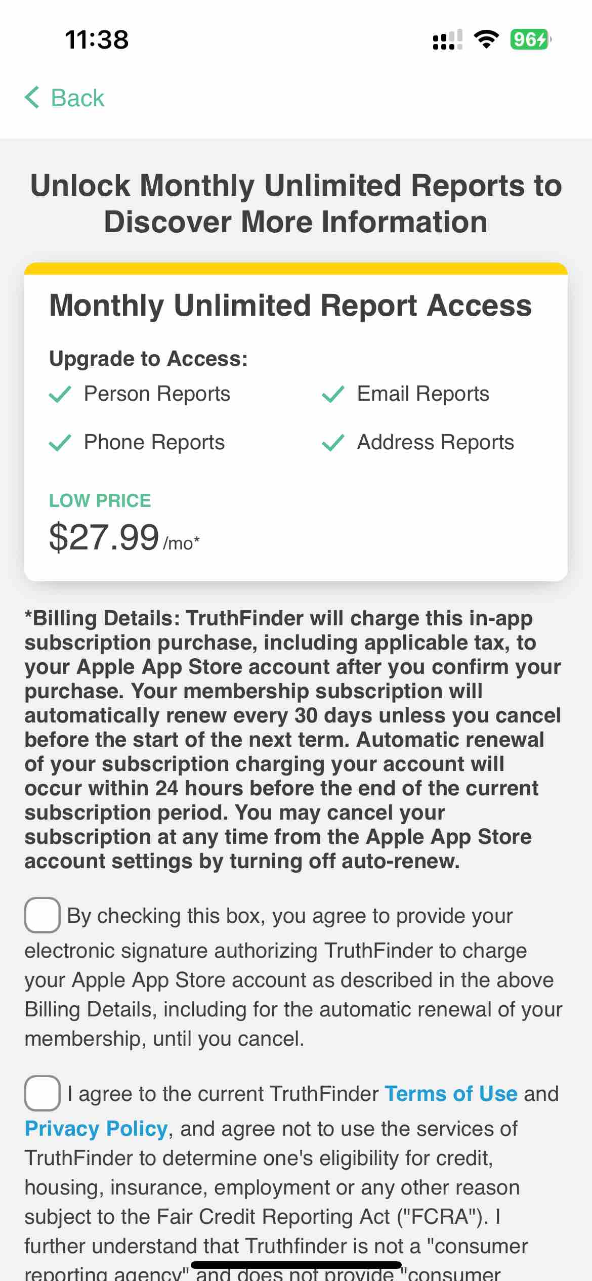 TruthFinder Search