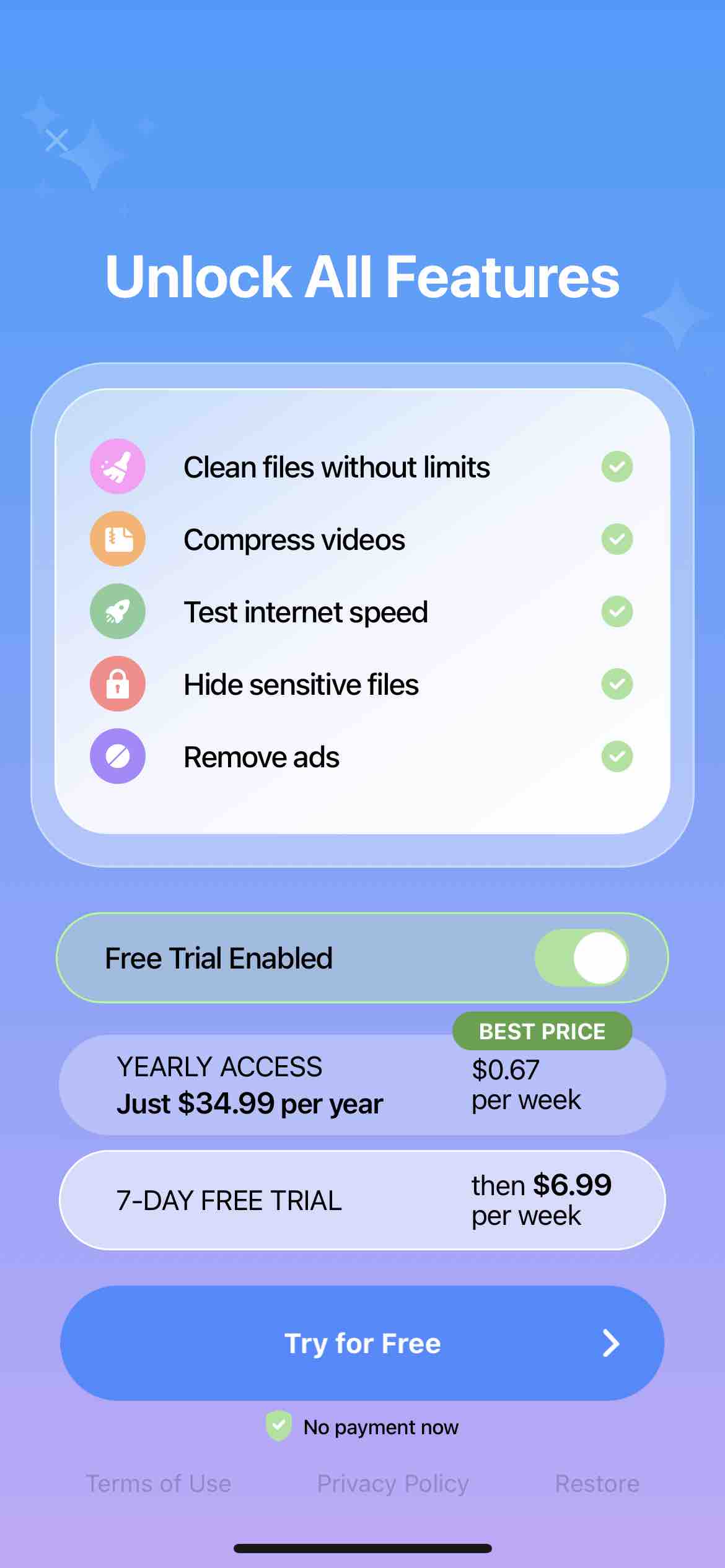 Cleaner Kit - Clean Up Storage