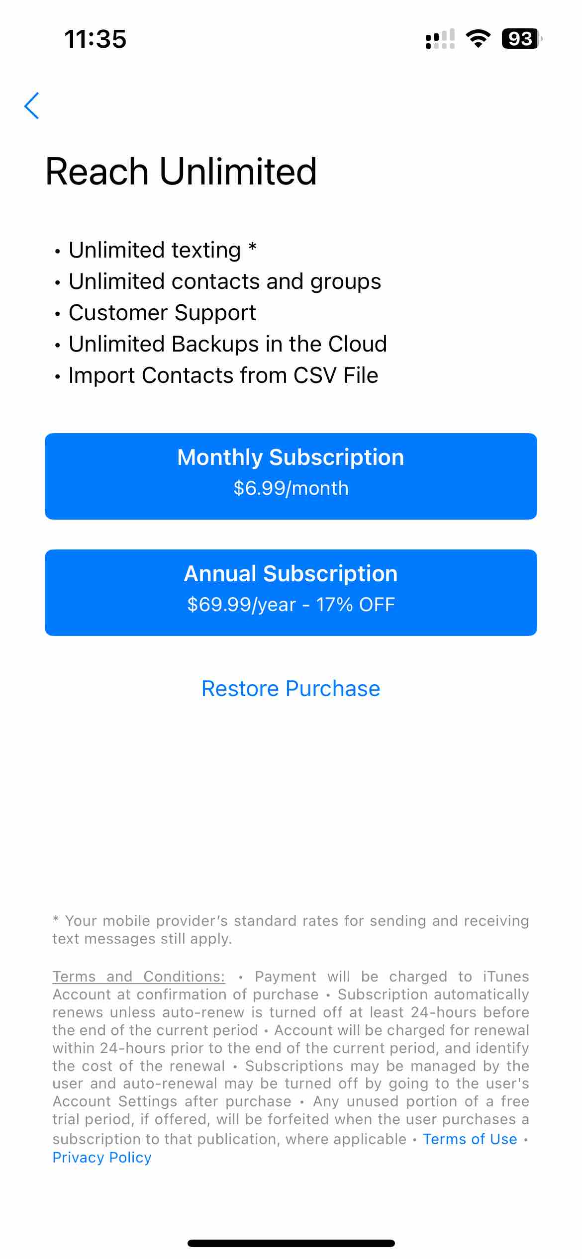 Reach: Fast SMS Text and Email