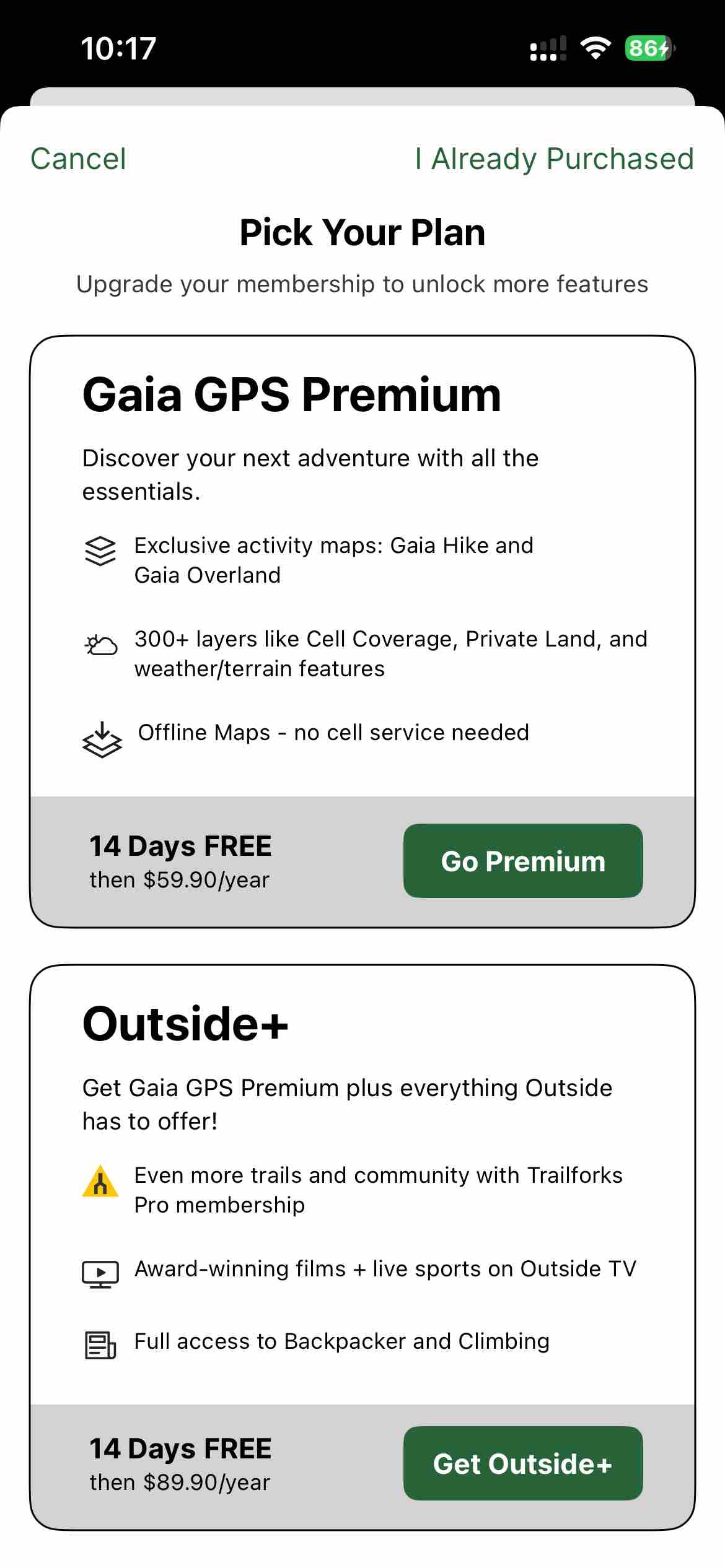 Gaia GPS: Mobile Trail Maps