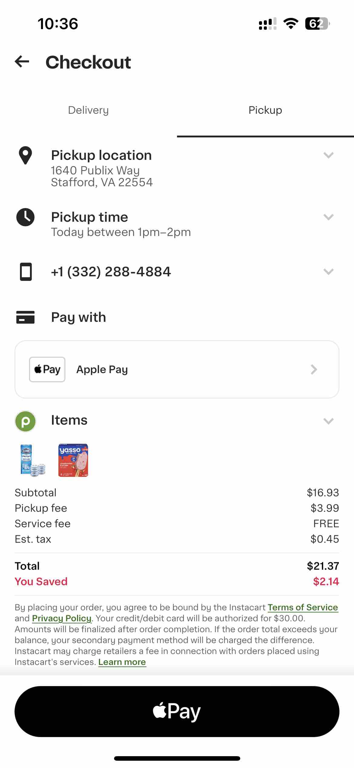 Publix Delivery & Curbside