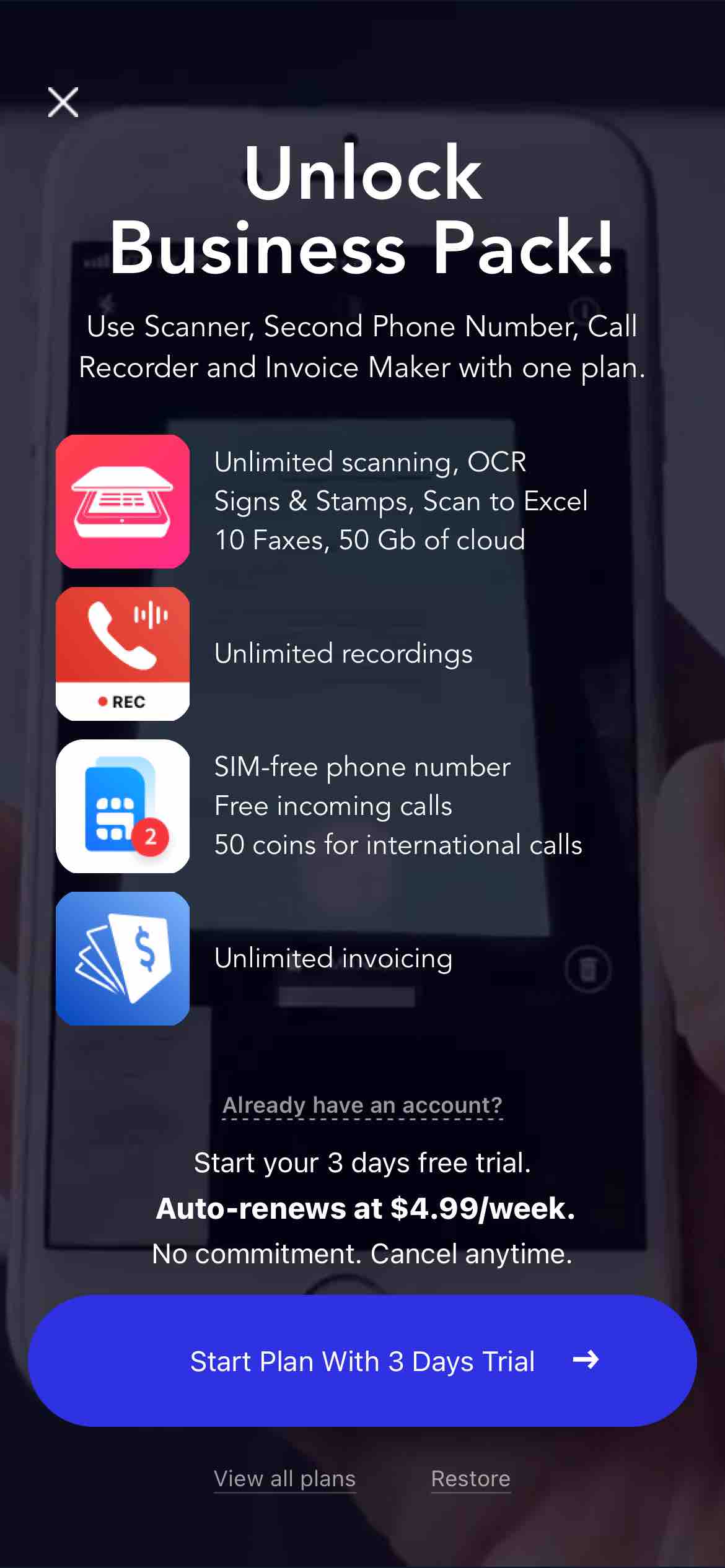 Scanner PDF – scan document