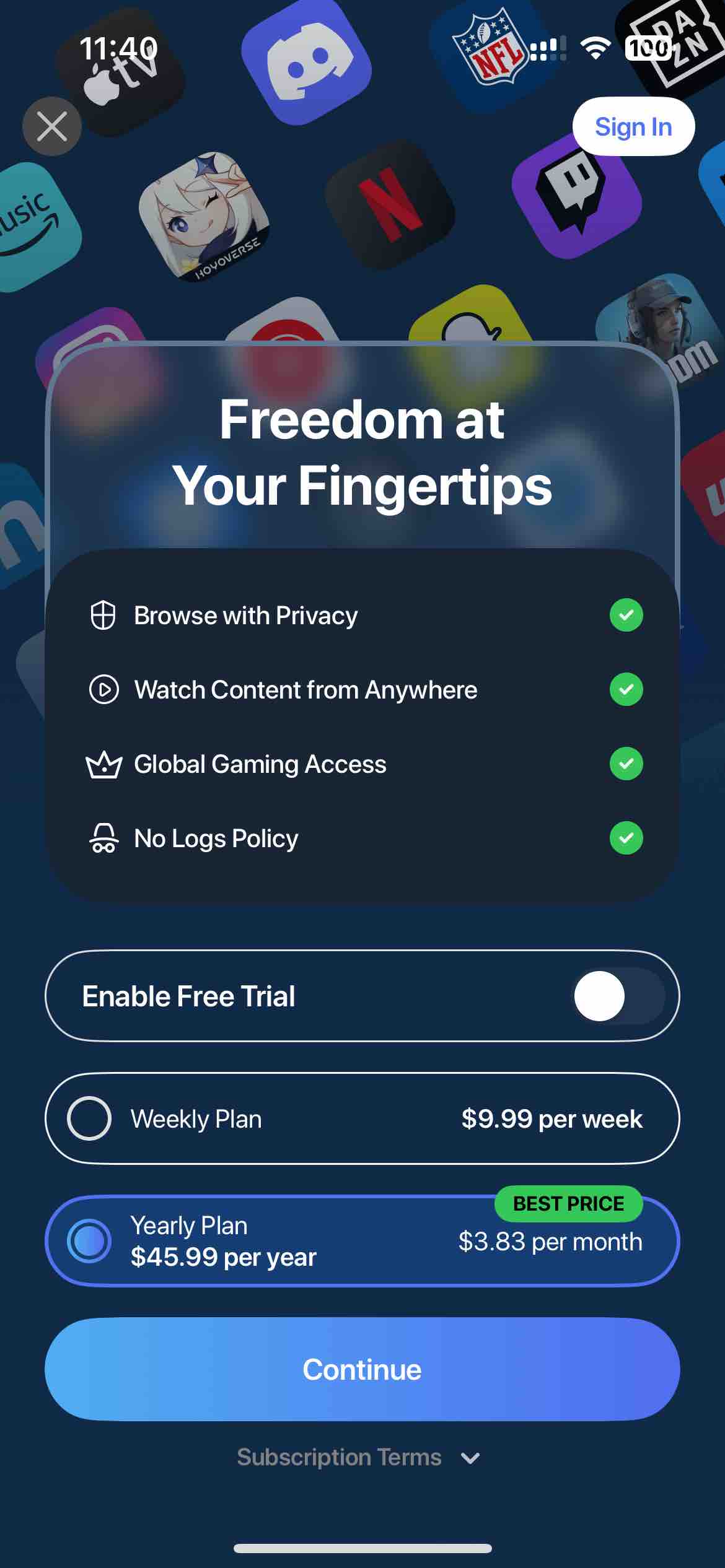 VPN Lumos: Open & Connect USA