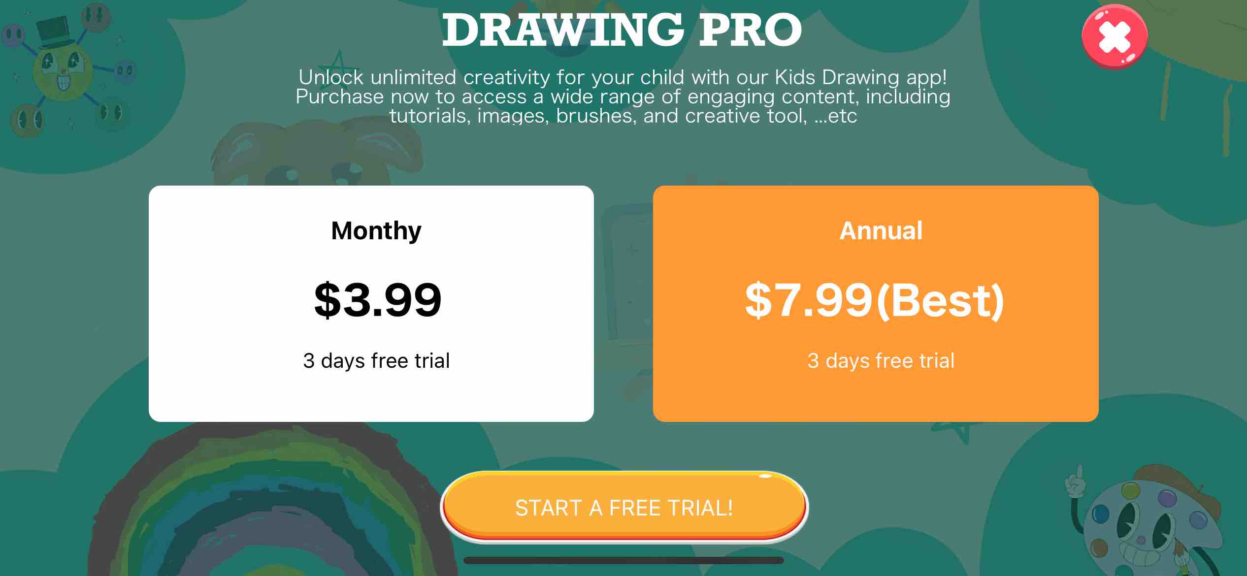 Kids Drawing, Doodle Painting
