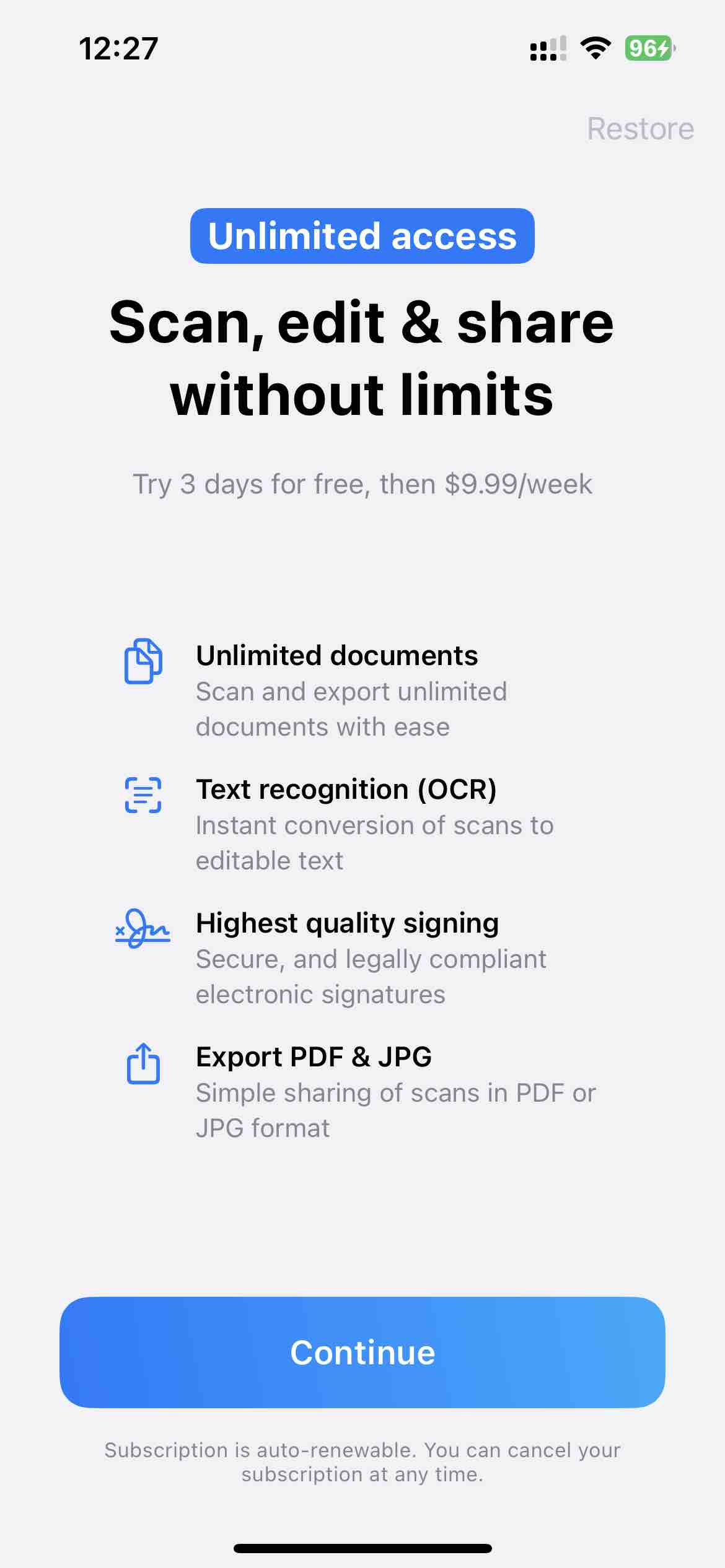 Scanner App. JPG, Photo to PDF