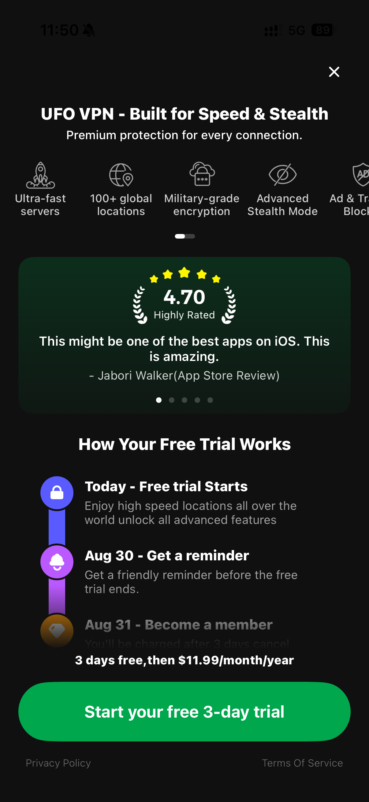 UFO VPN: Ultra Fast Secure VPN