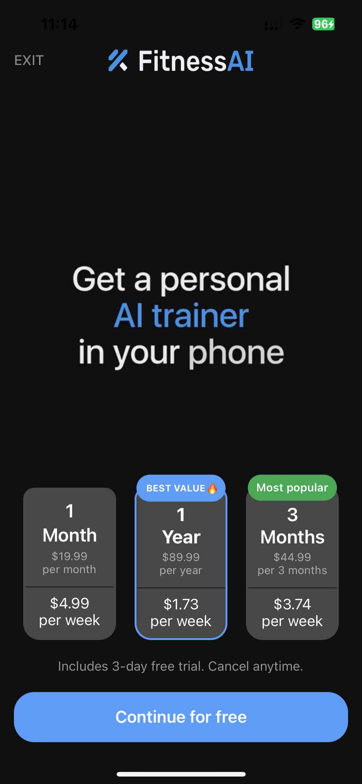 Fitness AI Gym Workout Planner