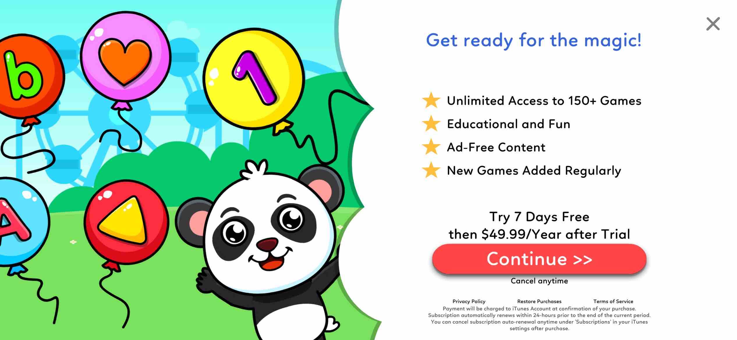 Toddler Games Baby Balloon Pop