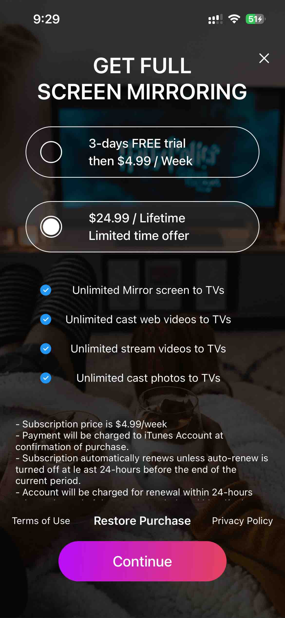 Screen Mirroring - TV Cast