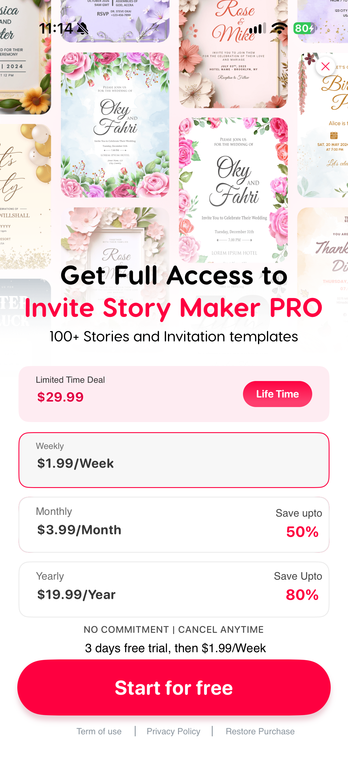 Invitation Maker. Digital RSVP