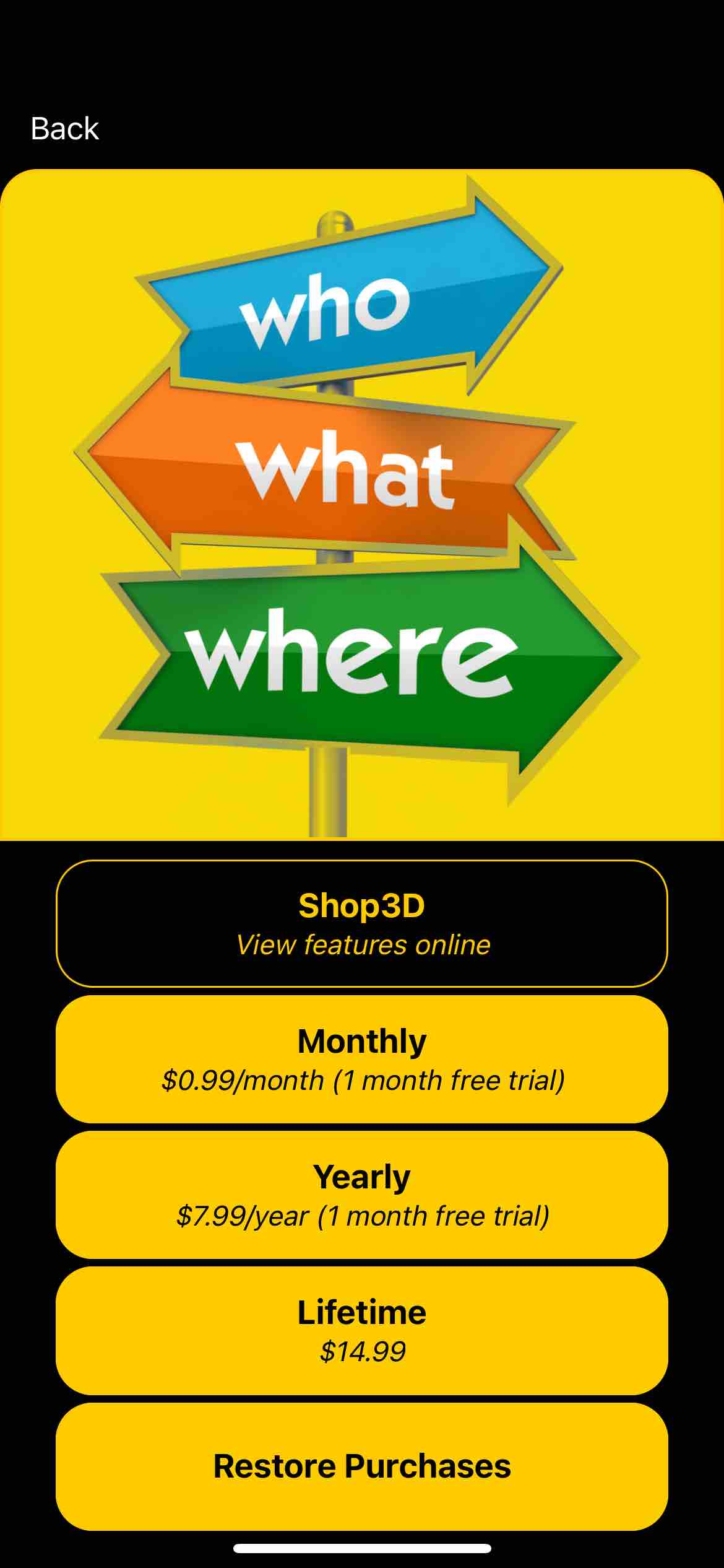 Shop3D Grocery Checklist