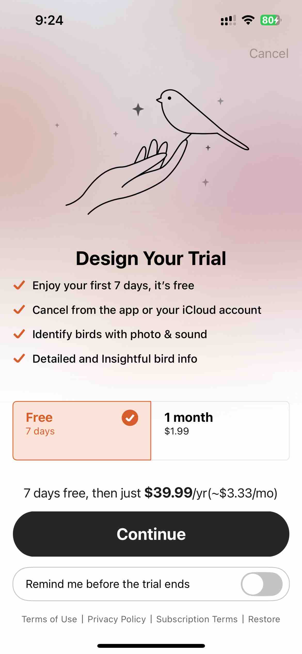 Picture Bird: Bird identifier