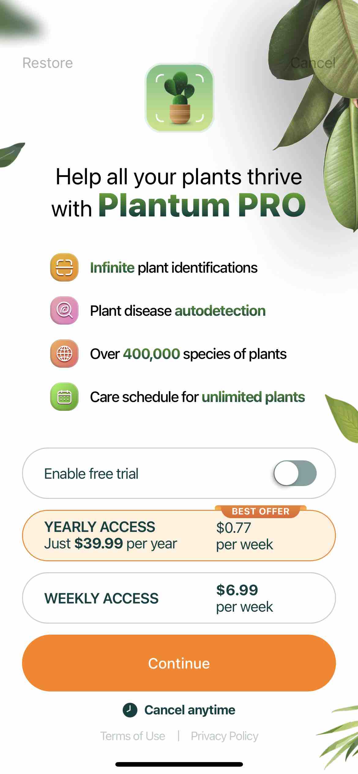 Plantum - AI Plant Identifier