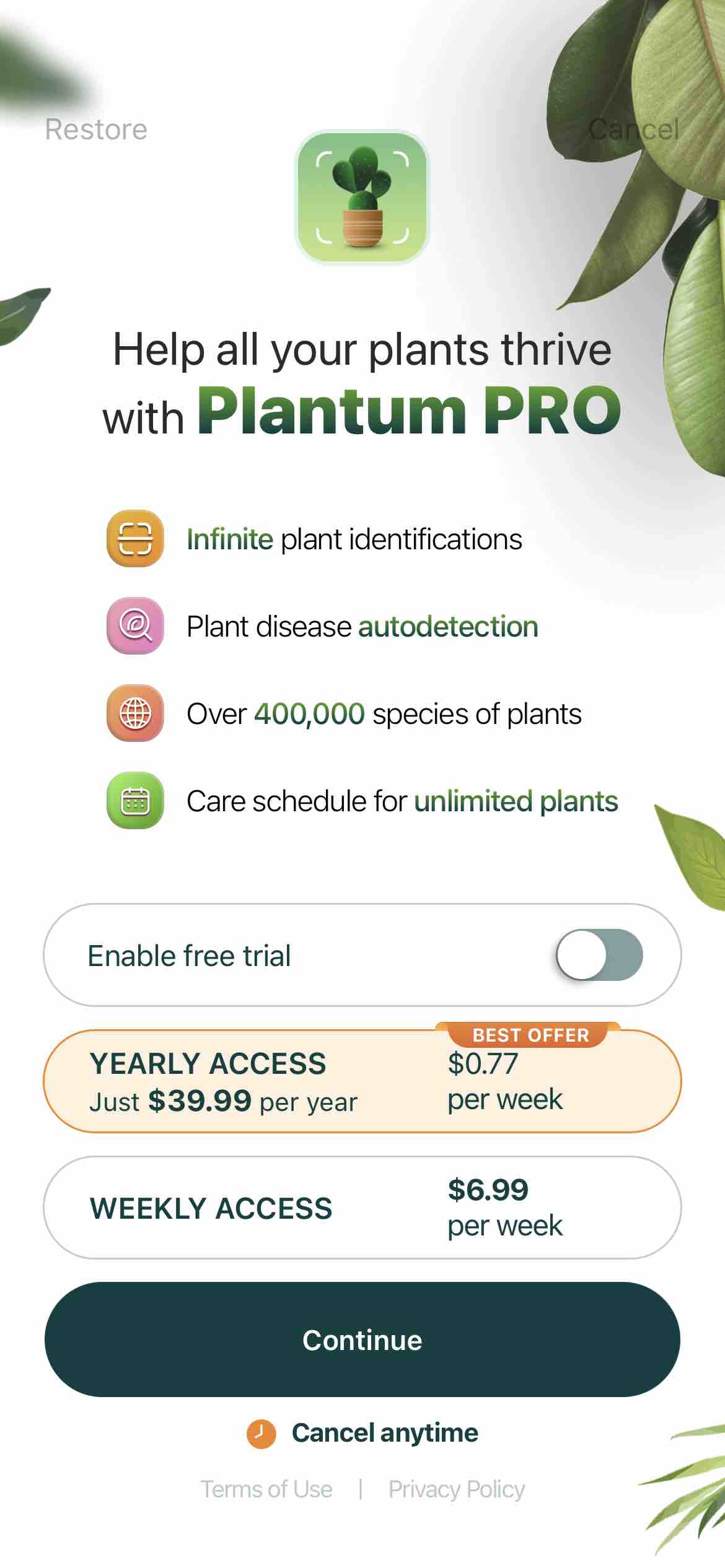 Plantum - AI Plant Identifier