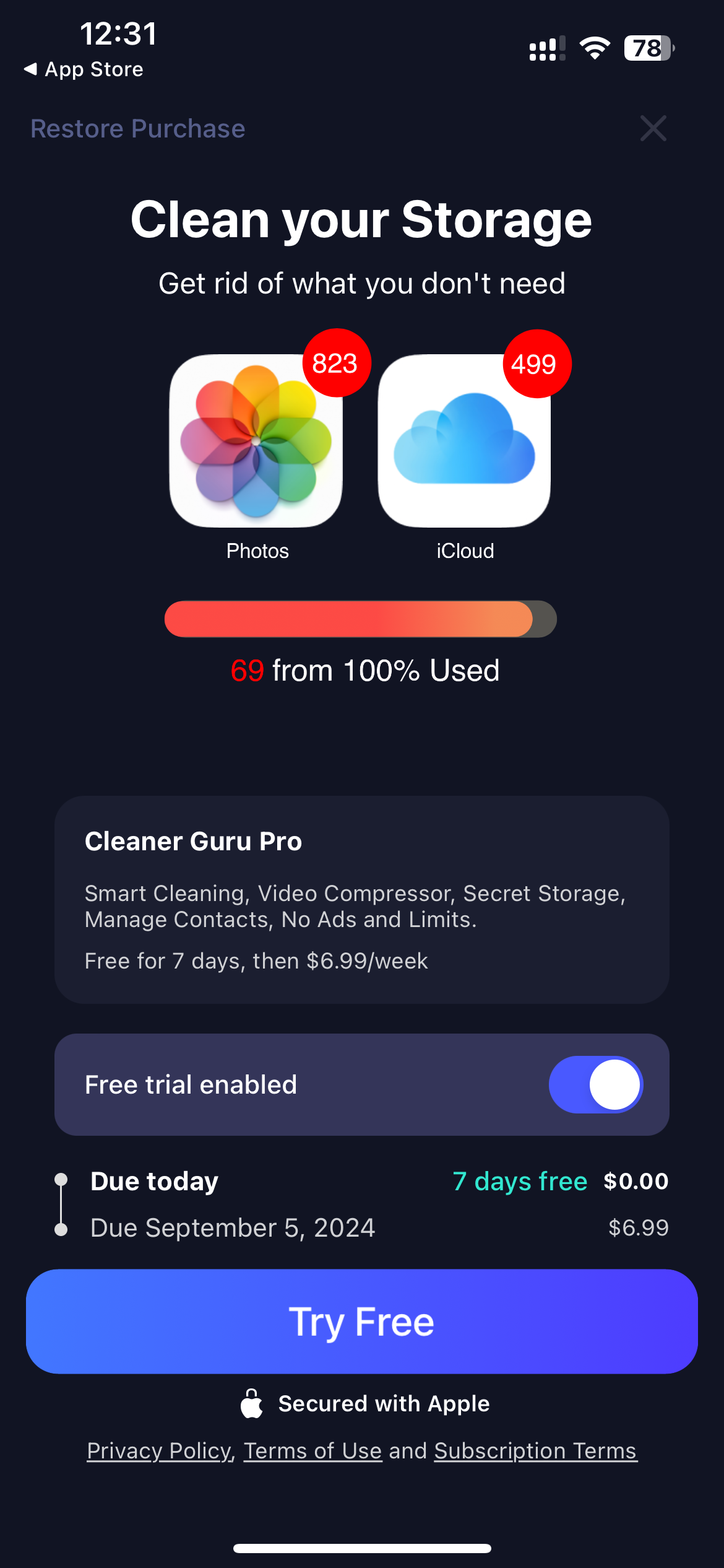 Cleaner Guru: Clean Up Storage