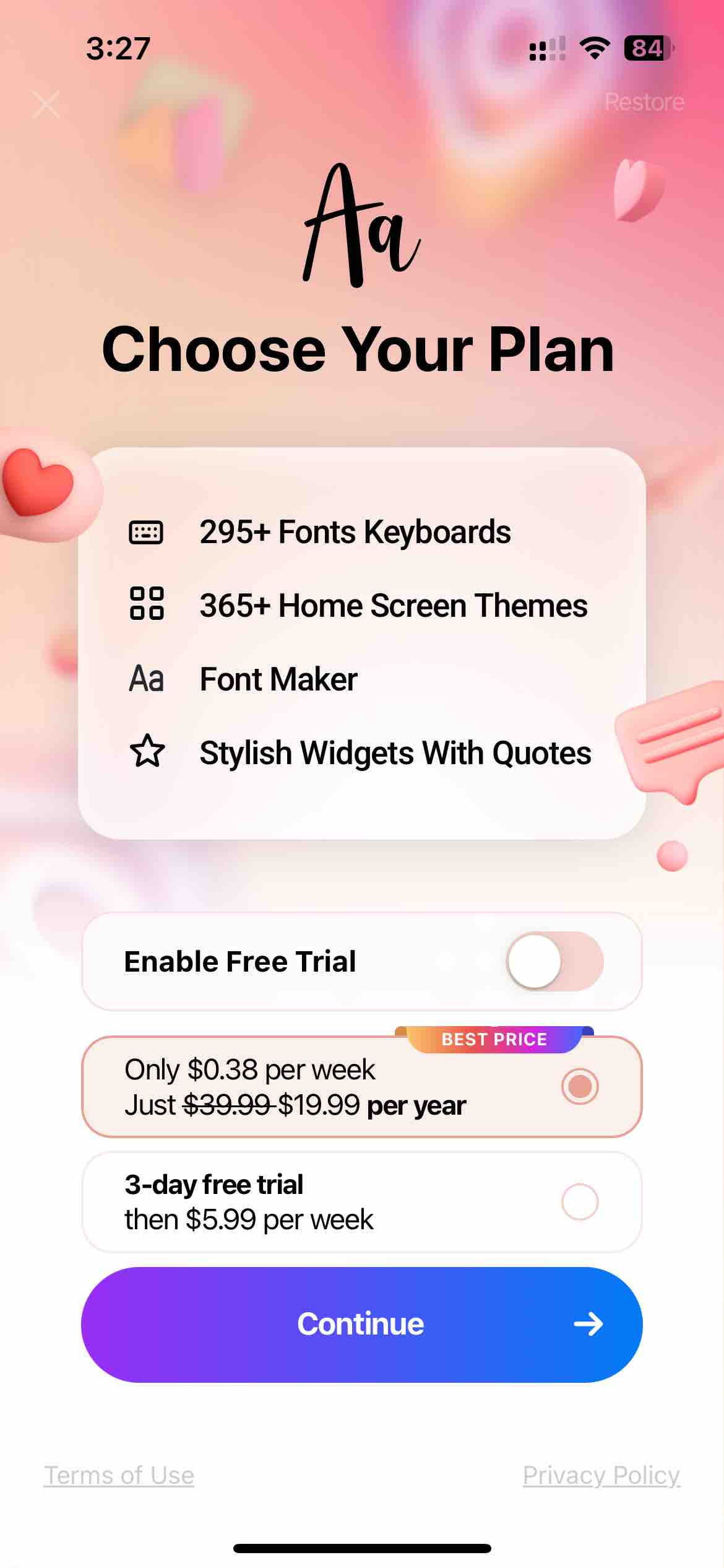 Fonts Art: Keyboard for iPhone