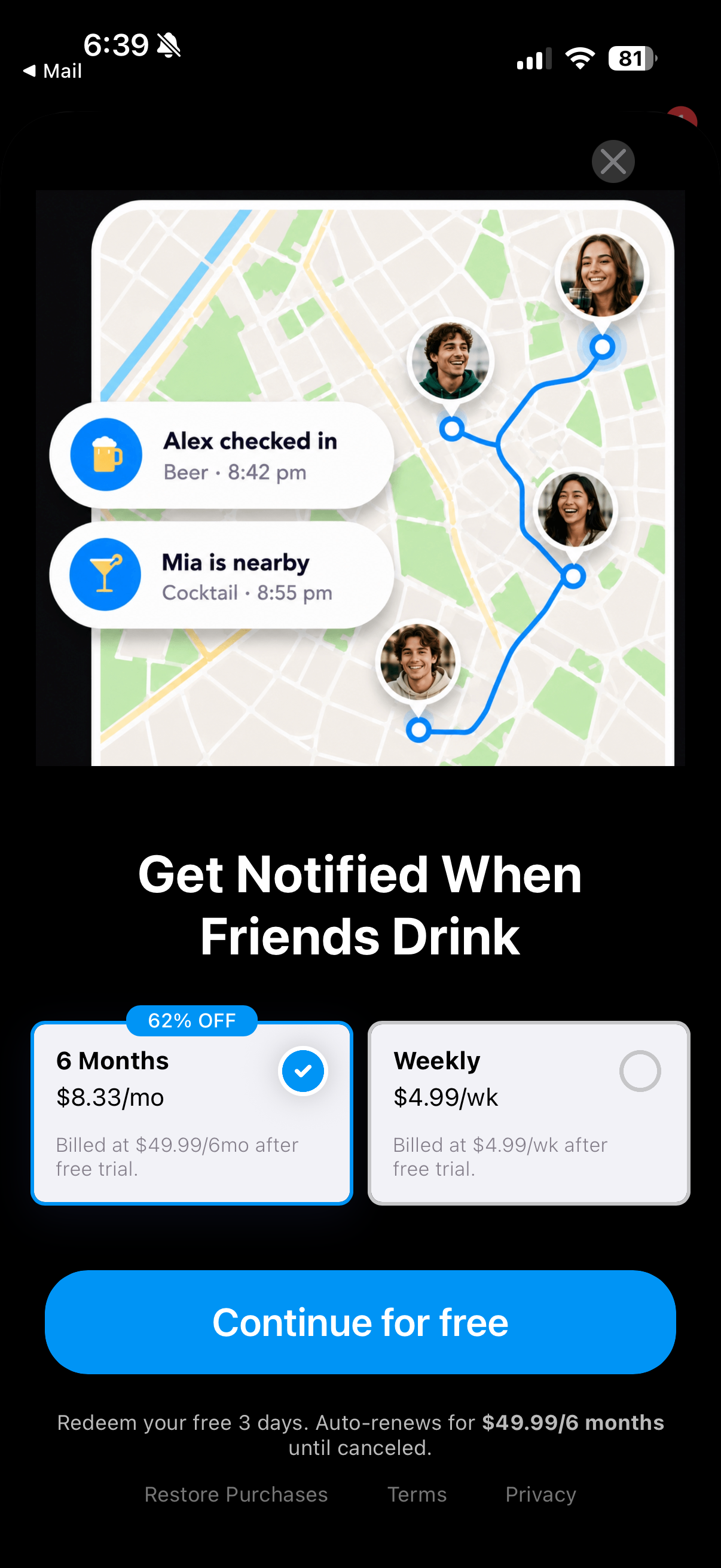 Beer Buddy - Friends Alerts