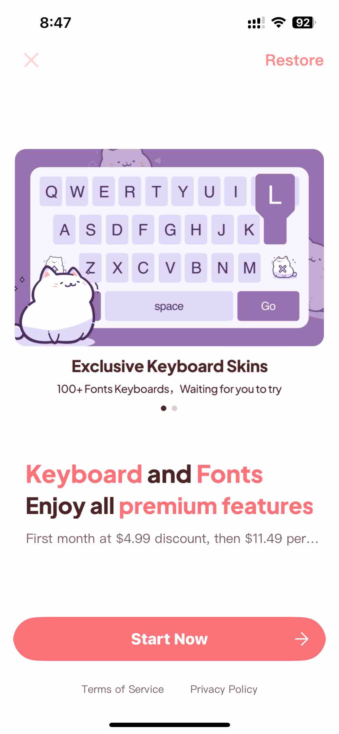 Fonts - Keyboardskins & emoji