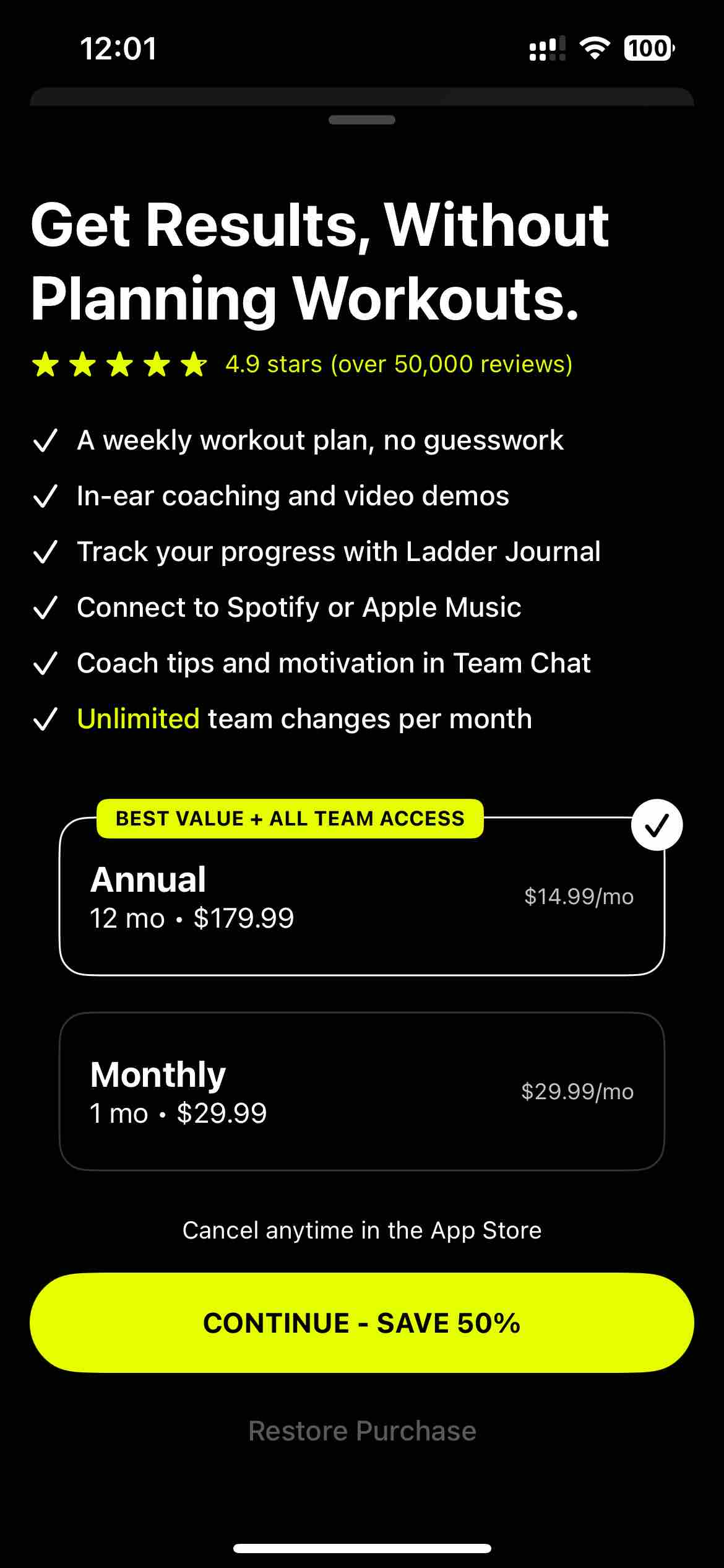 LADDER Strength Training Plans