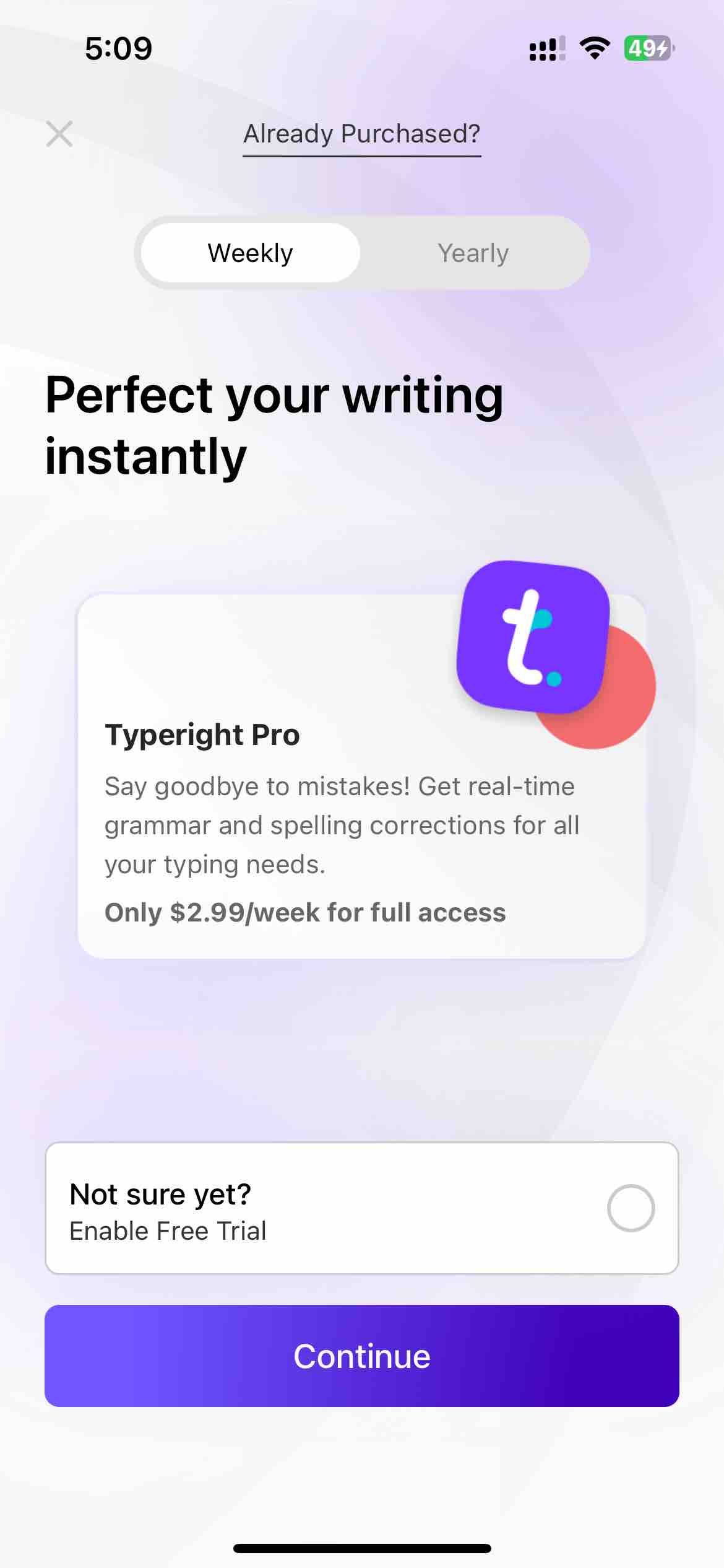 Typeright: Grammar Check App