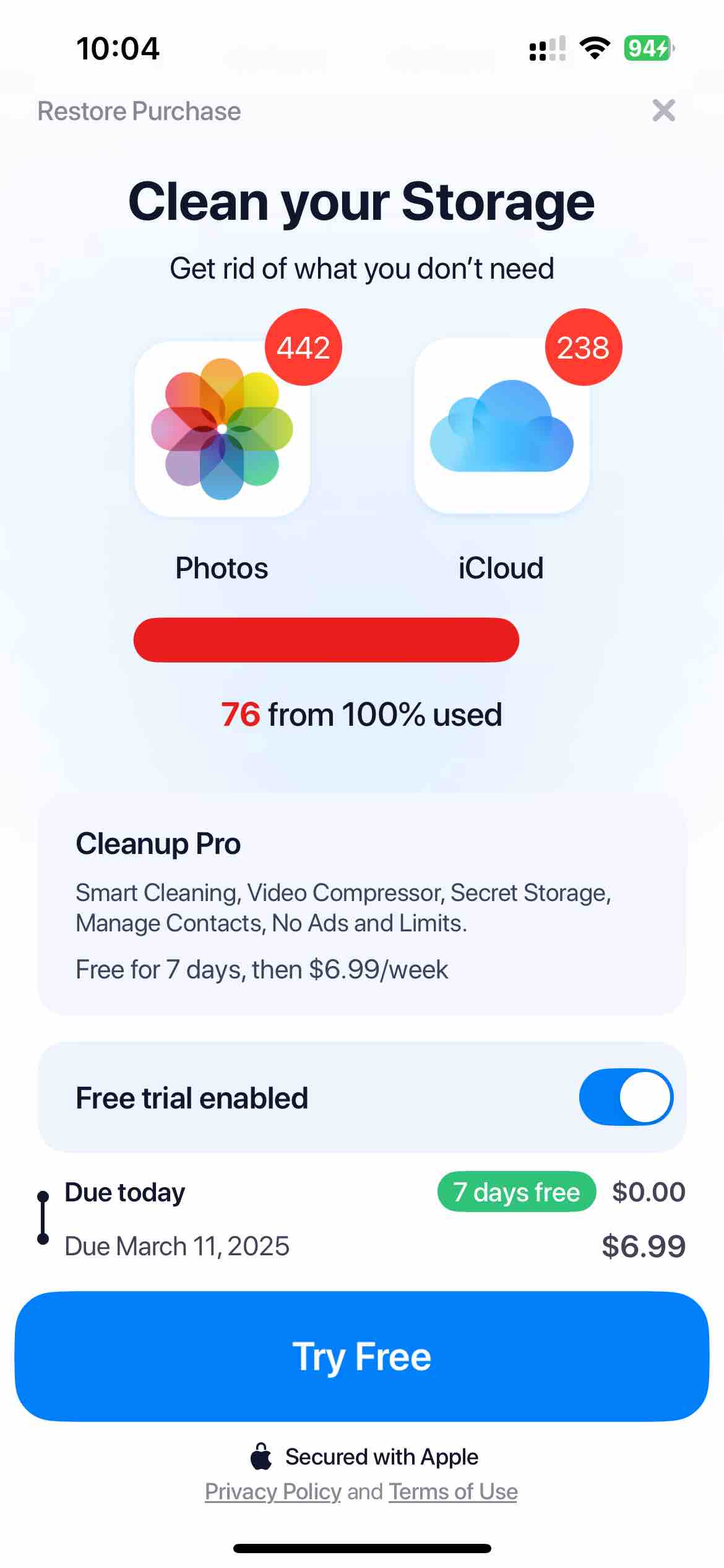 Cleanup: Phone Storage Cleaner