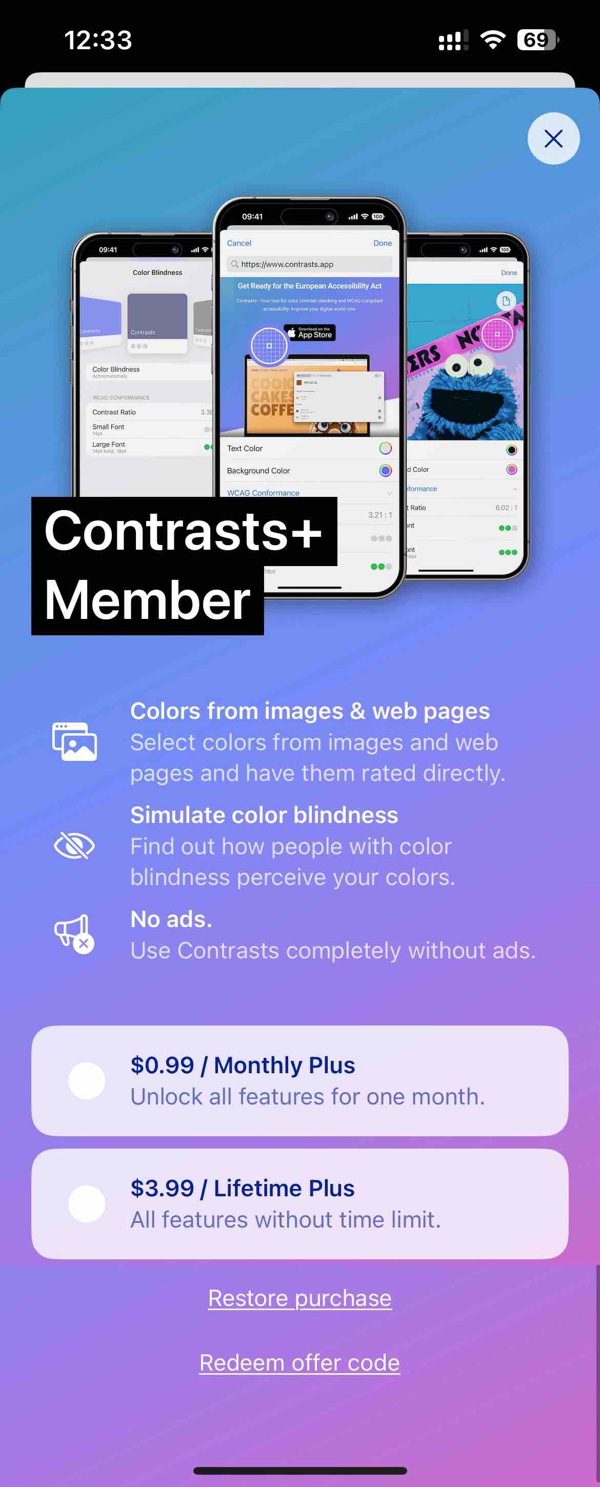 Contrasts - WCAG Colors