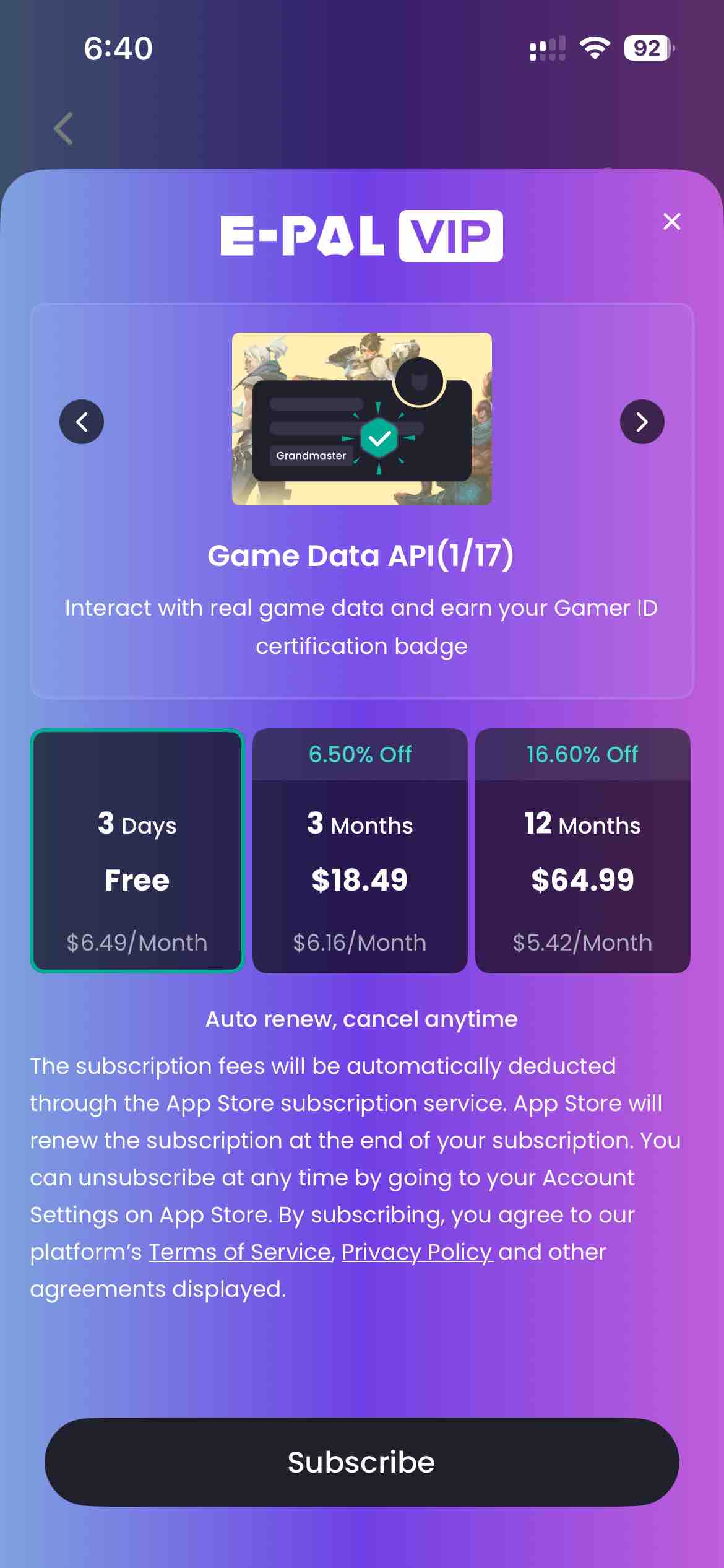 E-Pal: your kindly gamemates