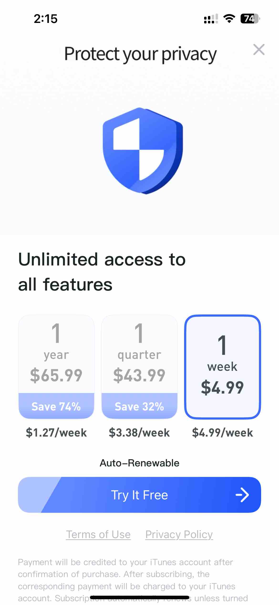 One Cleaner: Clean up storage
