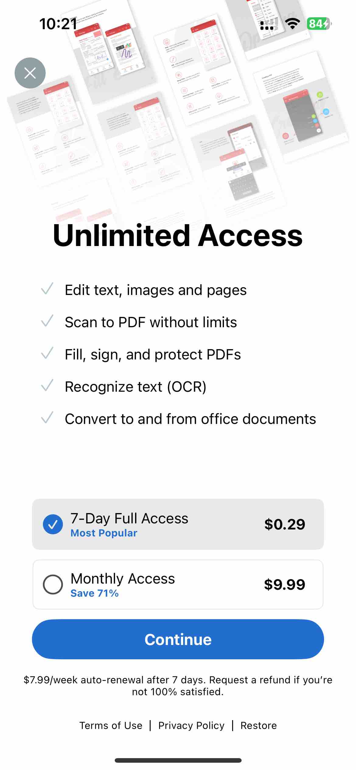 MobiPDF・PDF Text Editor・Reader