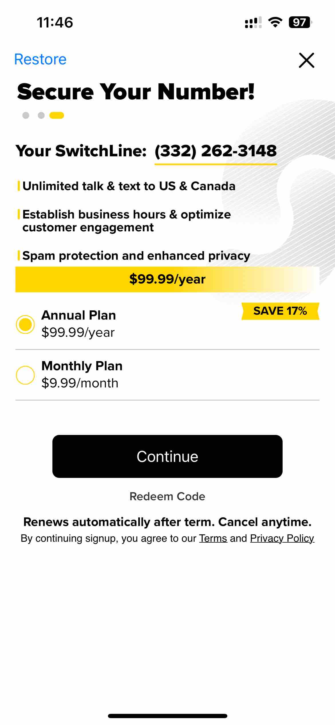 SwitchUp - Second Phone Number