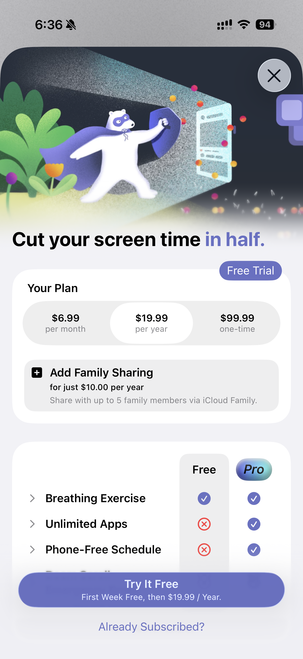 one sec | screen time + focus