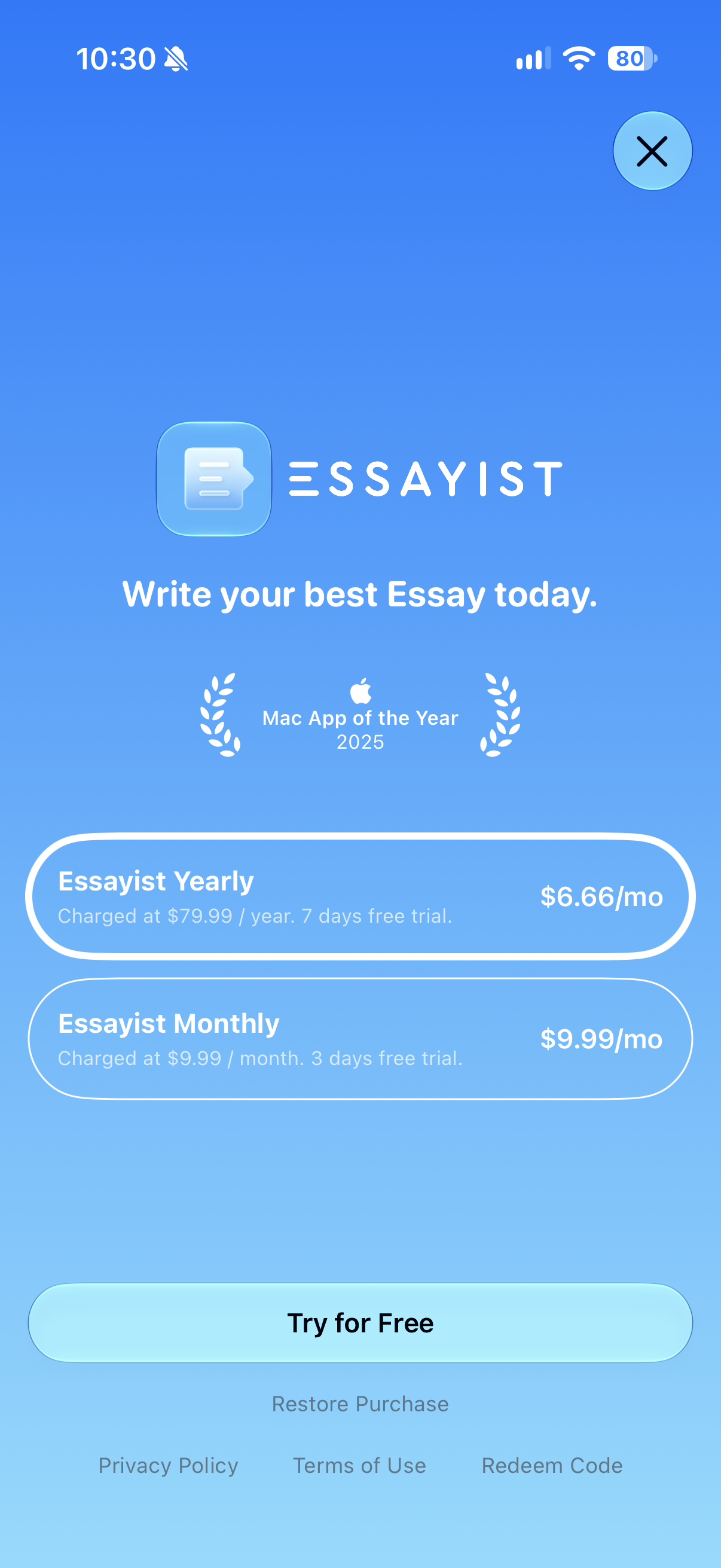 Essayist: Academic Writing App