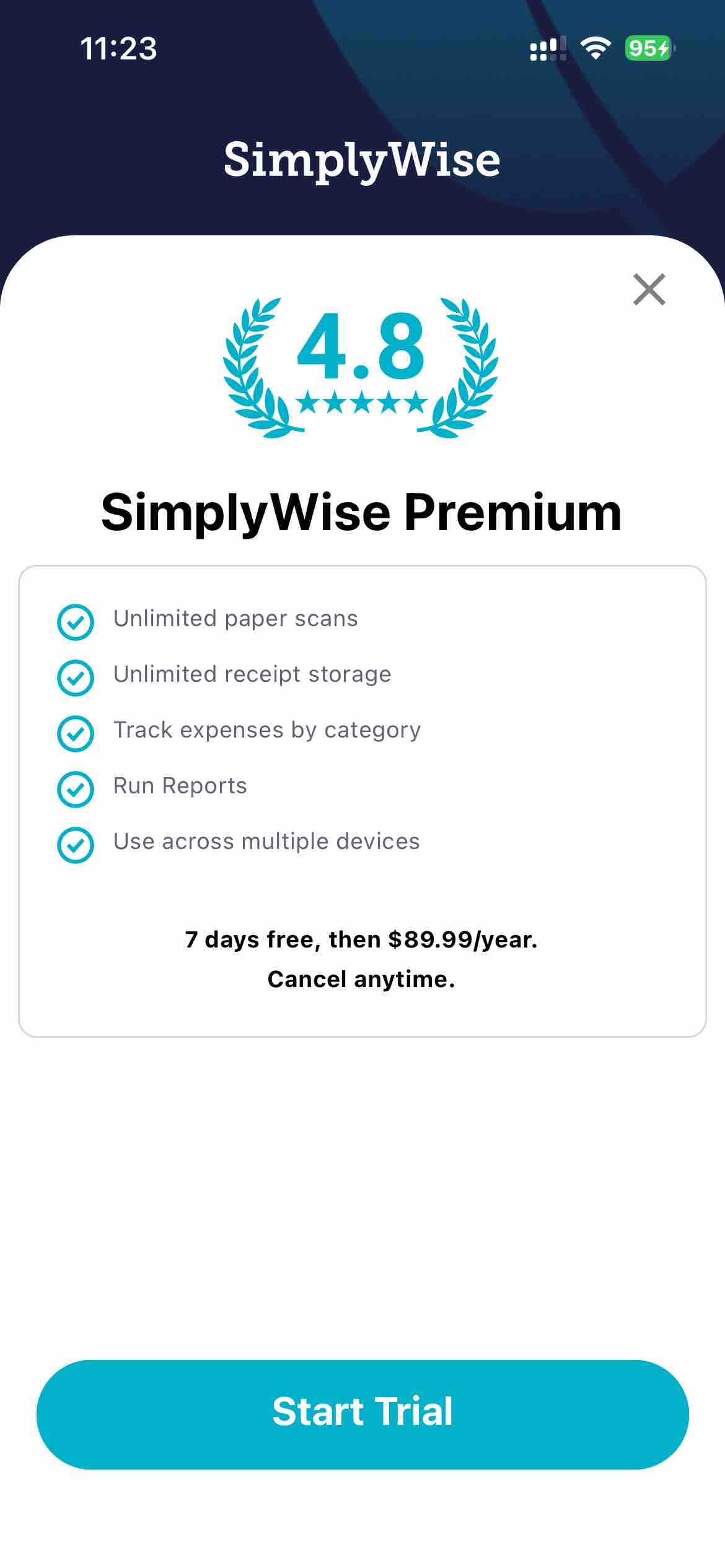 SimplyWise: Receipt Scanner