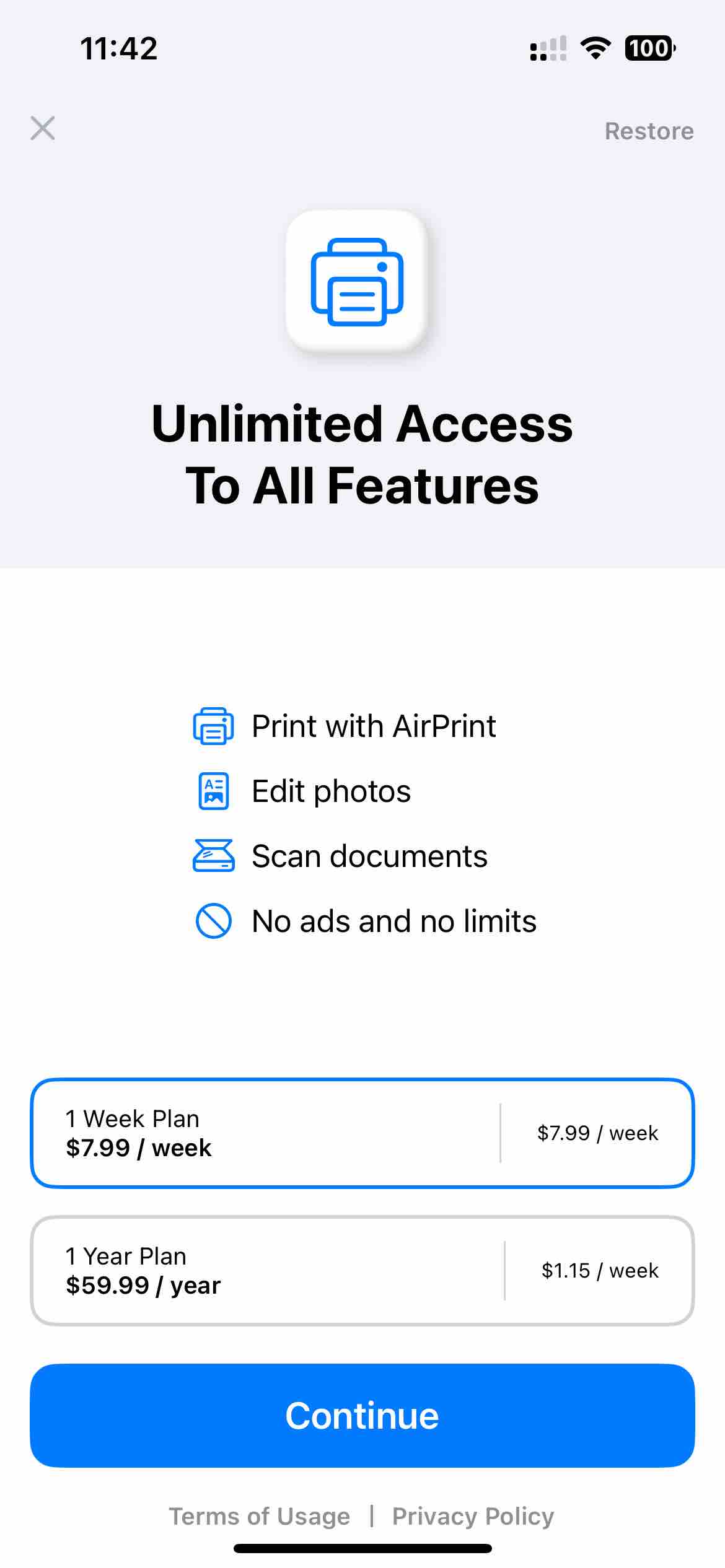 Printer app ®