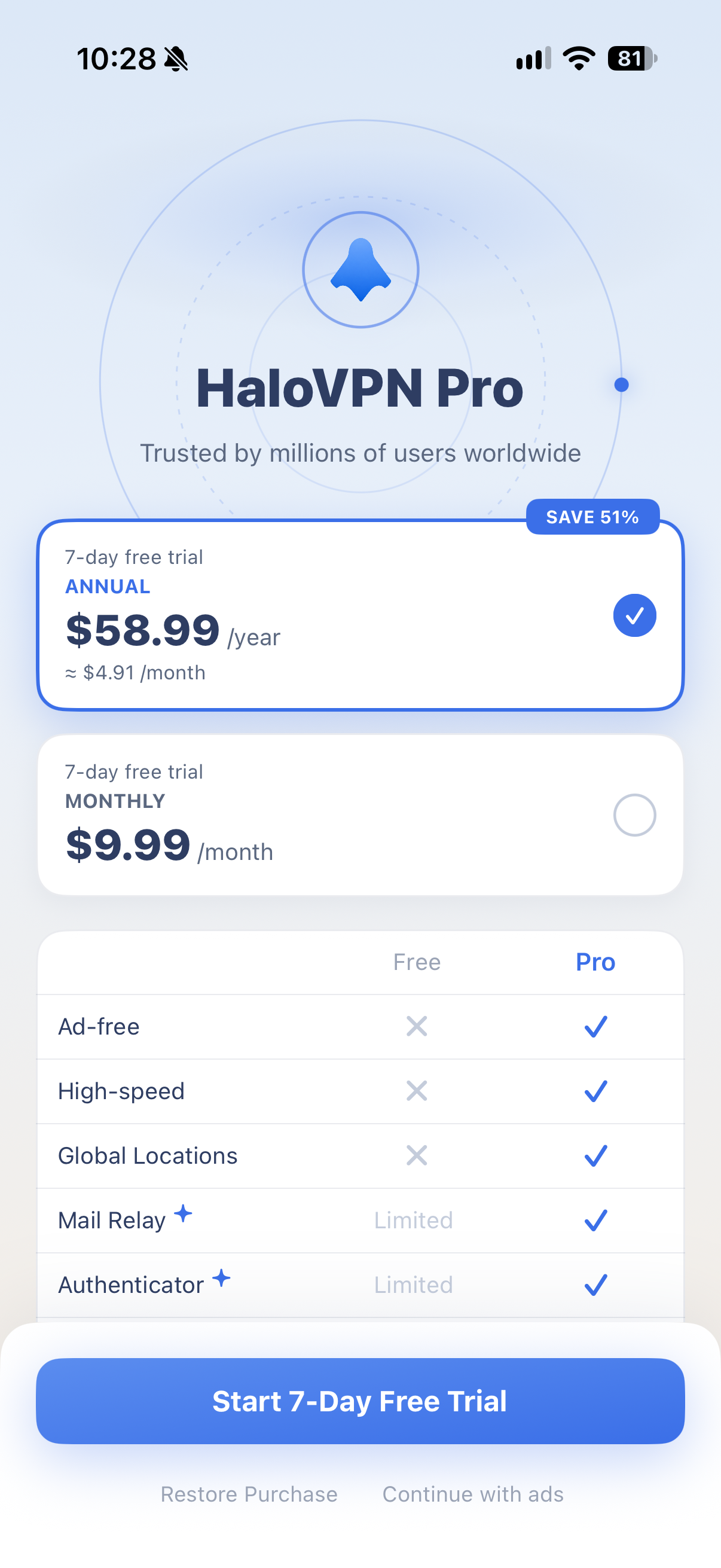 HaloVPN Lite: Fast VPN Proxy