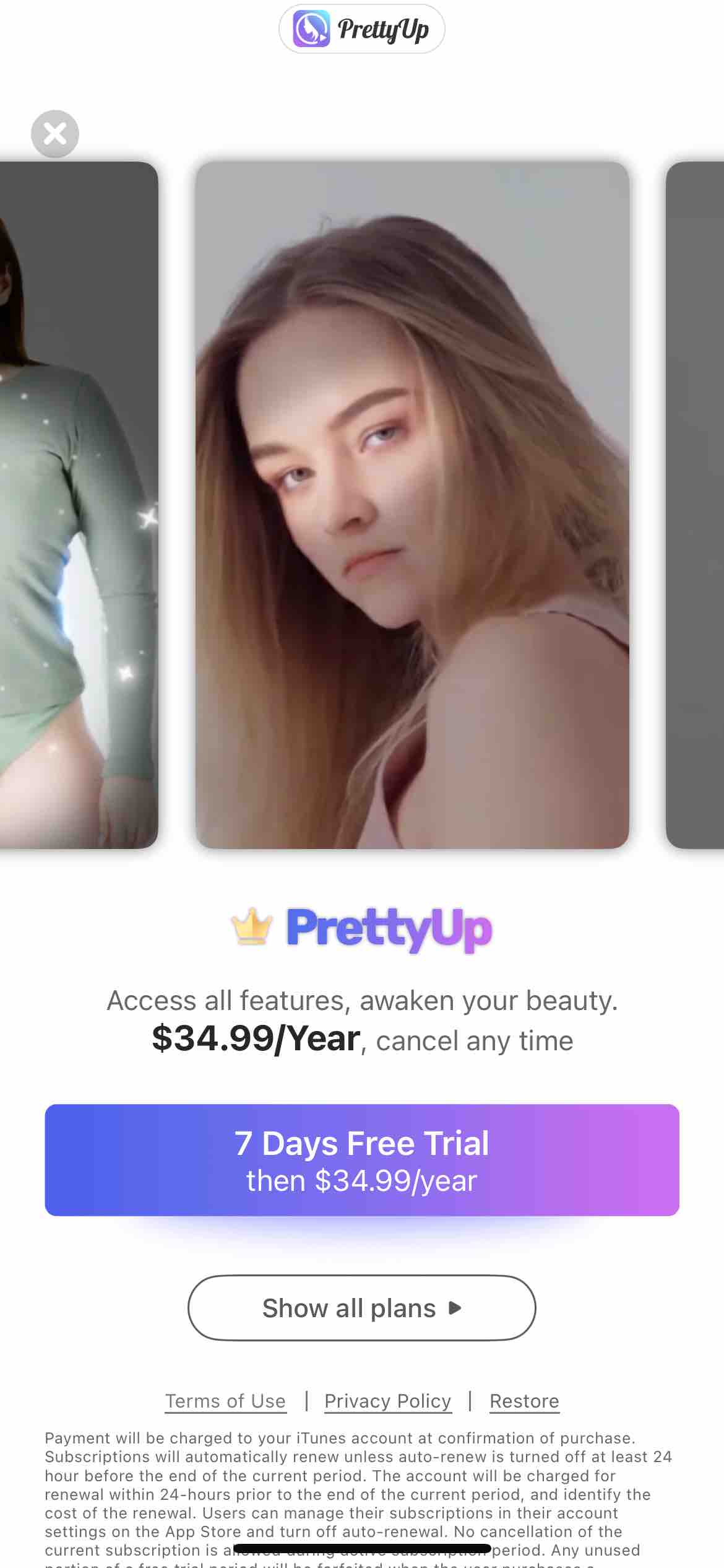 PrettyUp-Portrait Editor Video