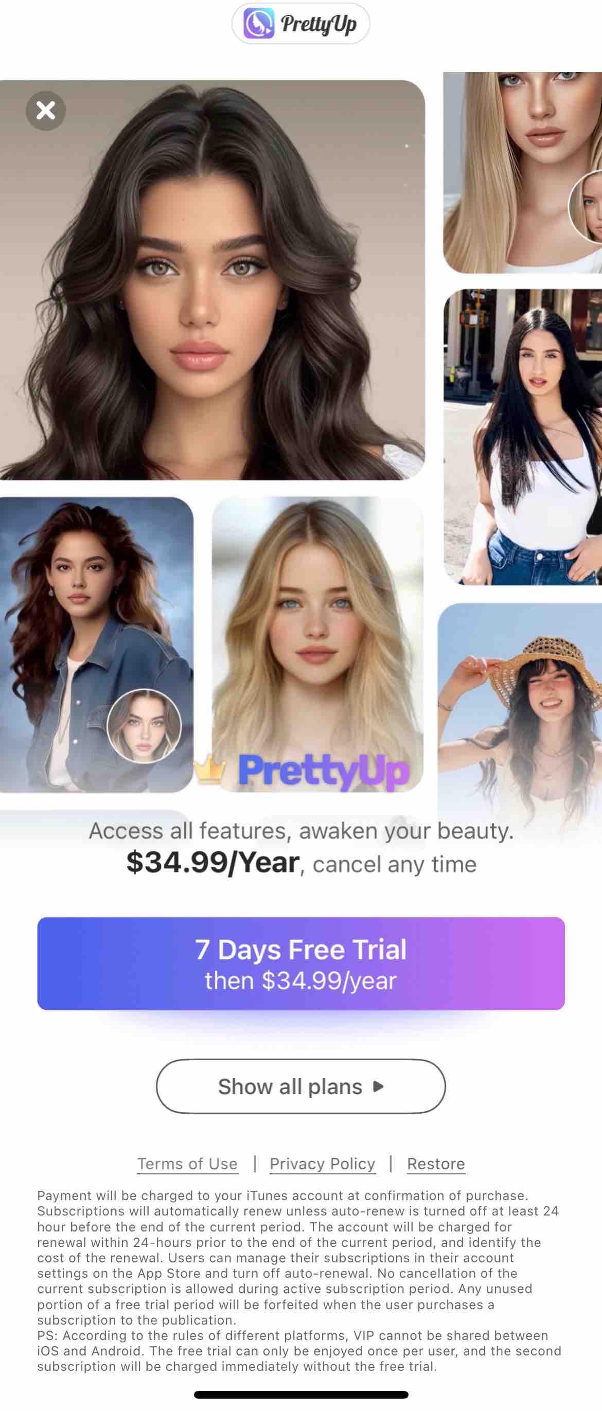 PrettyUp-Portrait Editor Video