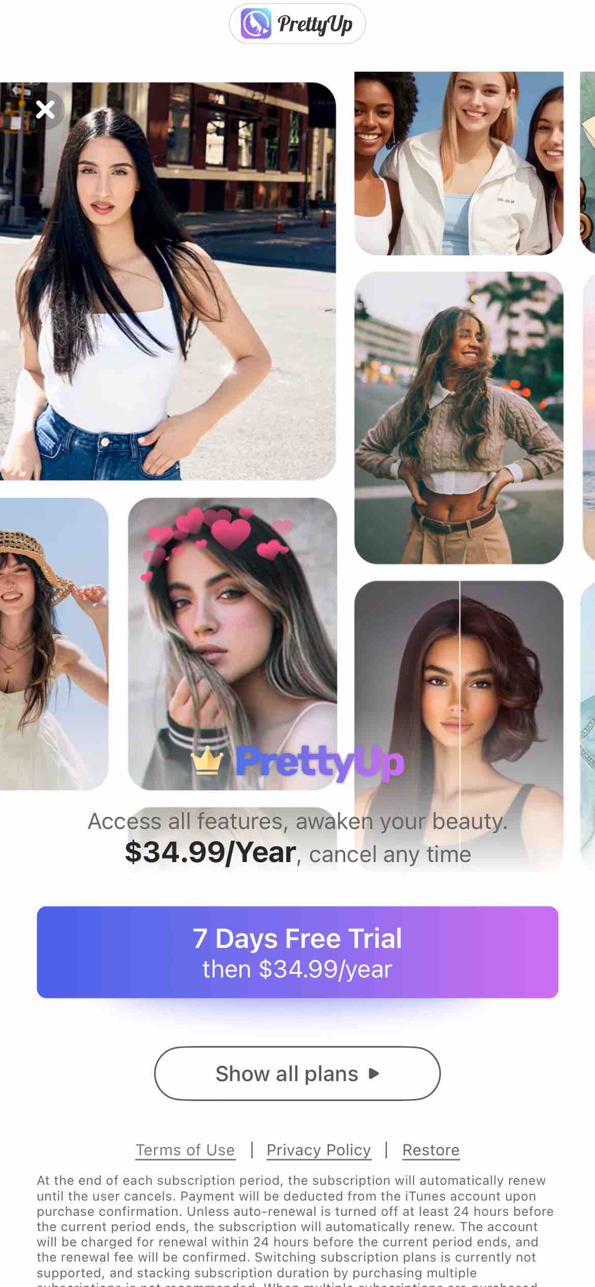 PrettyUp-Portrait Editor Video