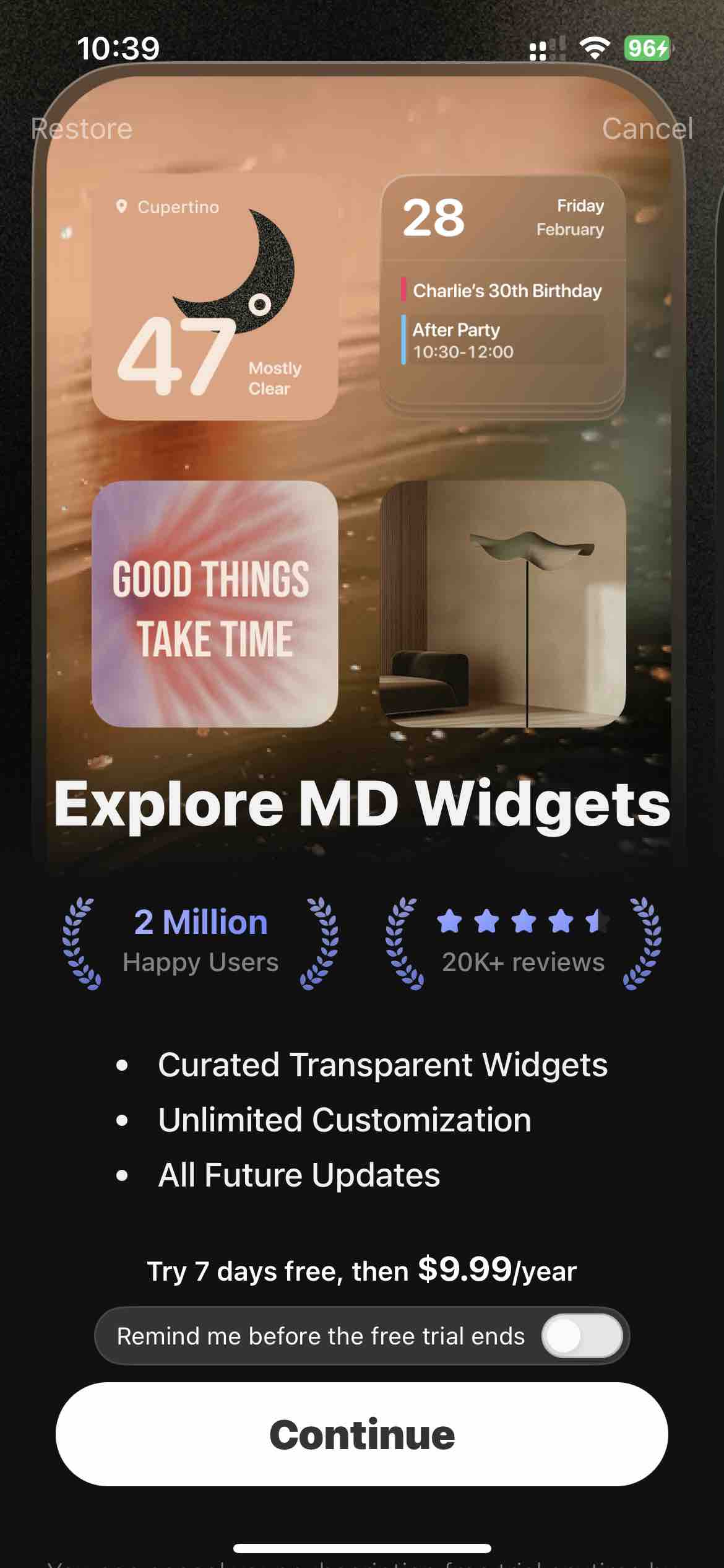MD Widgets - Countdown widget