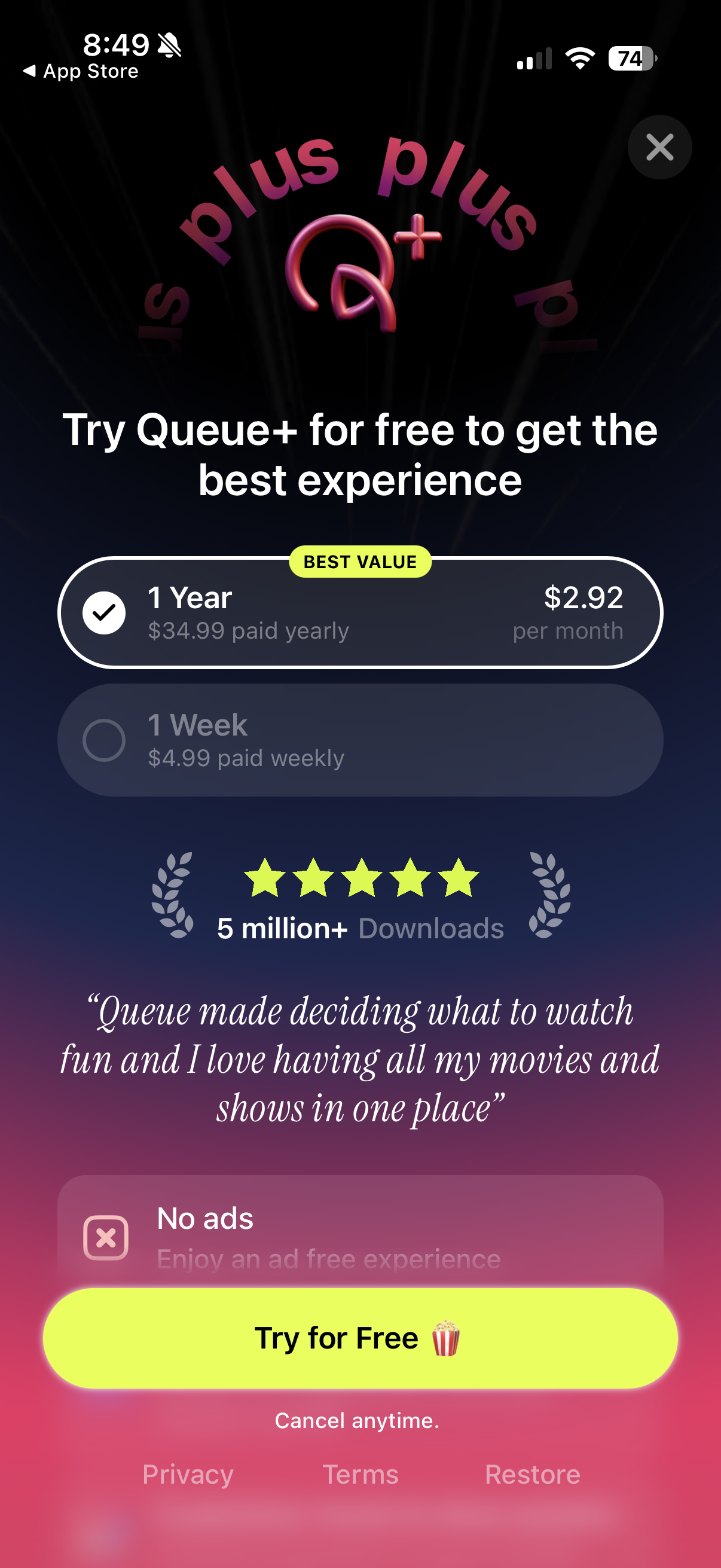 Queue - Find Movies & Shows