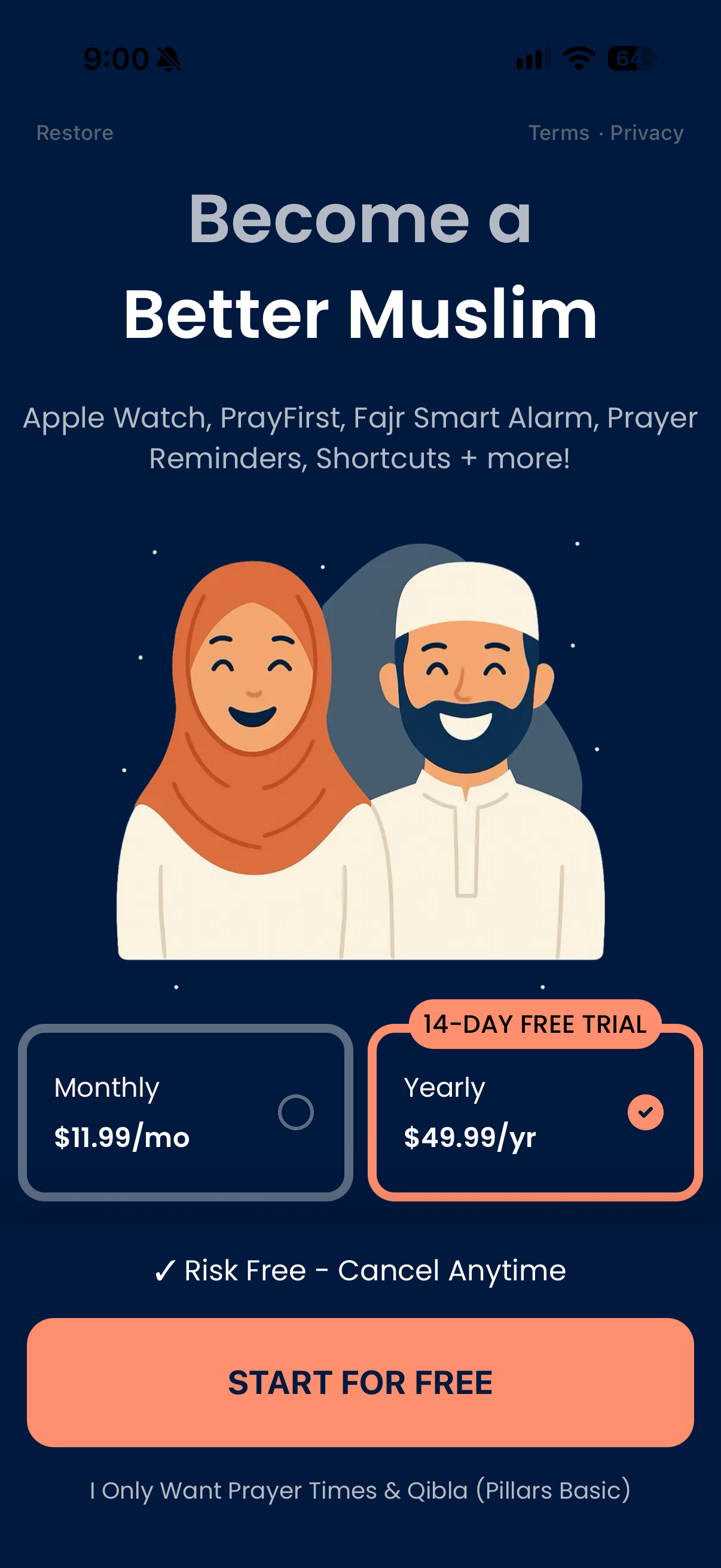 Pillars: Prayer Times & Qibla