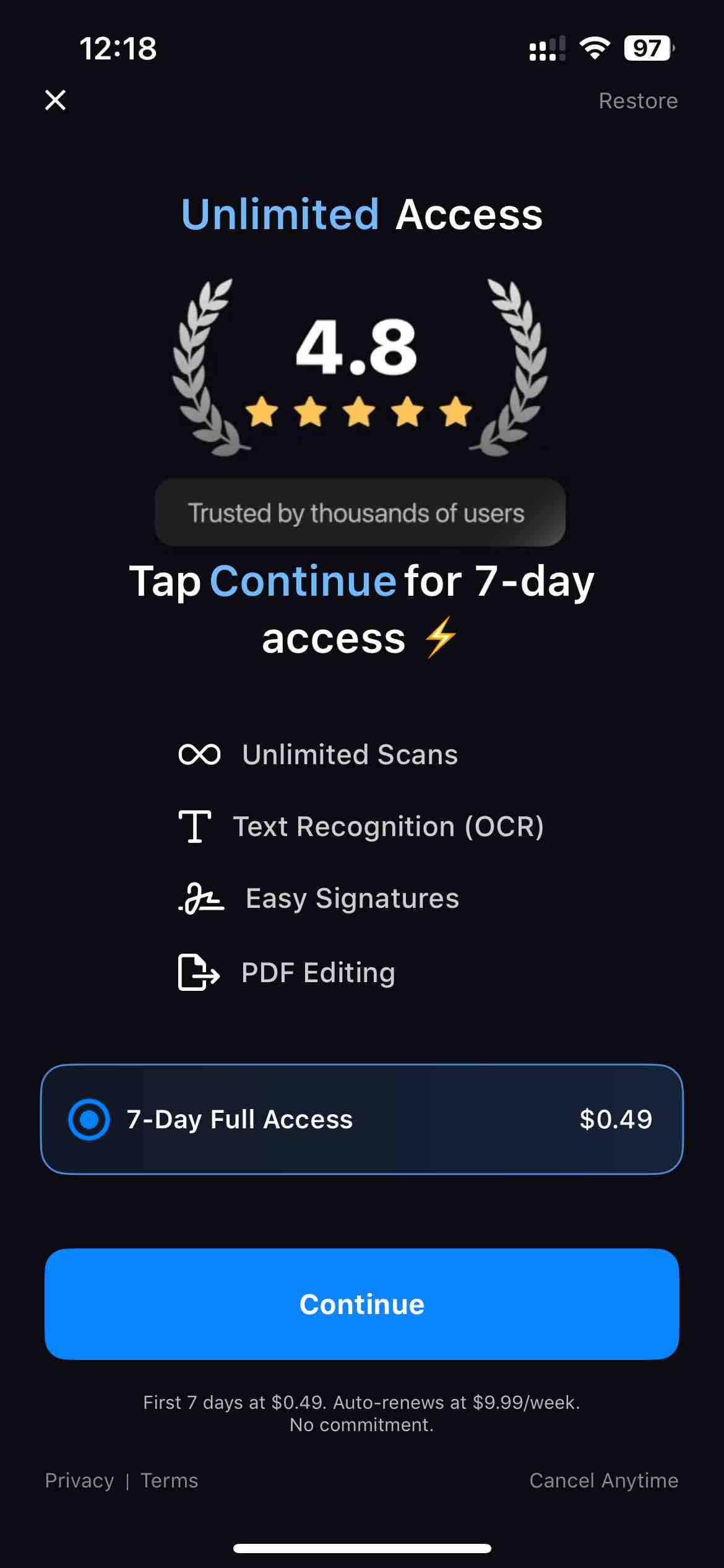 Scanner App - Scan PDF & Docs
